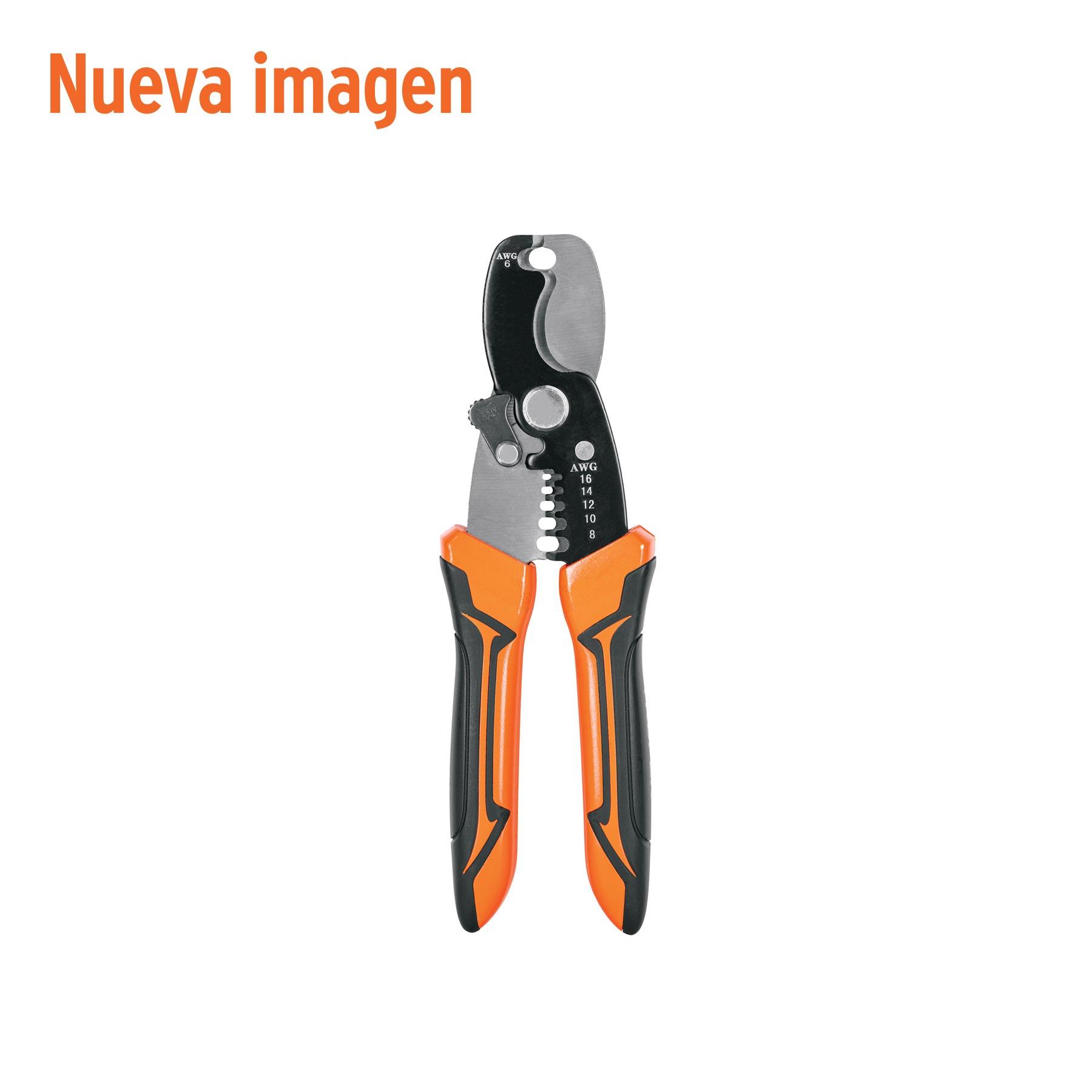 "PINZA PROFESIONAL 7"" PELA CABLES Y CORTA CABLES, 14 A 8 AWG"