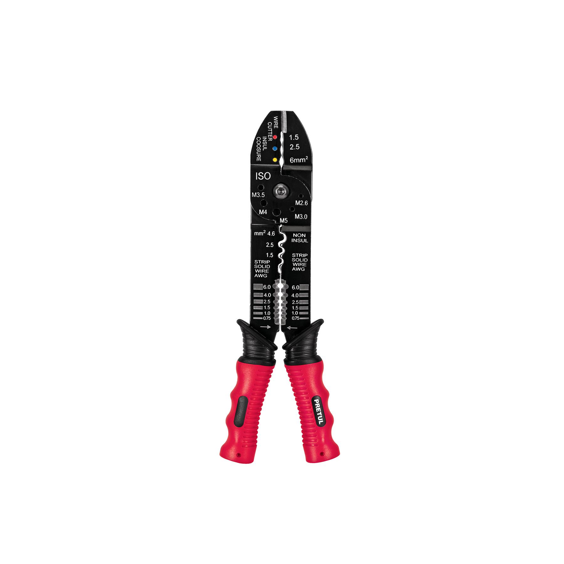 "PINZA 9"" PELA CABLES, 18 A 10 AWG, PRETUL"