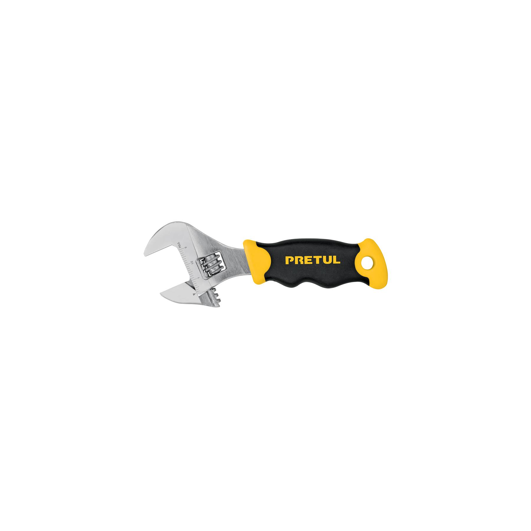 "LLAVE AJUSTABLE (PERICO CORTO) 6"" CROMADA CON GRIP, PRETUL"