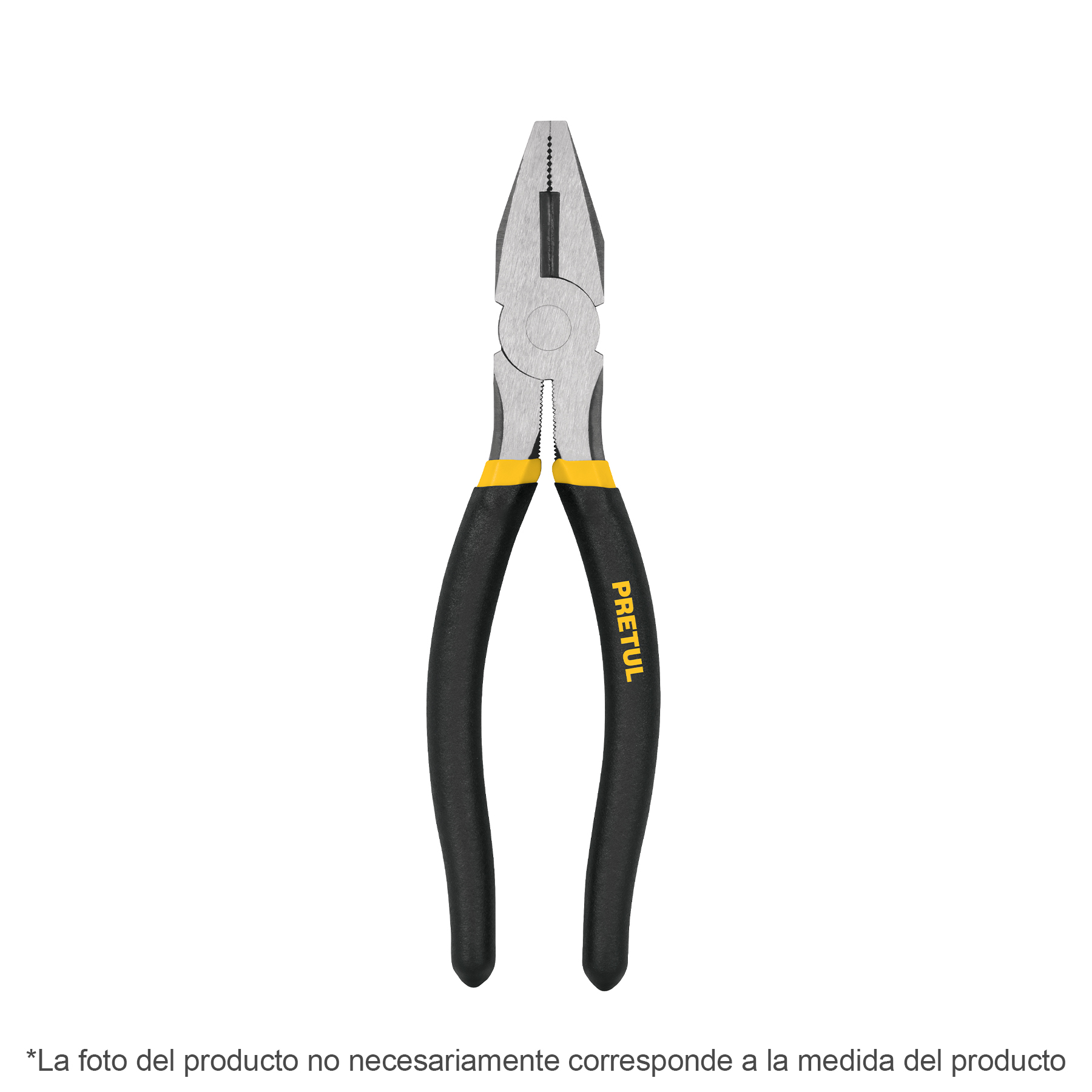 PINZA PARA ELECTRICISTA 7' MANGO DE VINIL, PRETUL