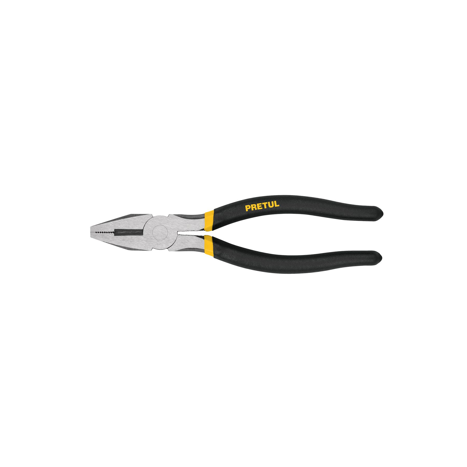 "PINZA PARA ELECTRICISTA 8"" MANGO DE PVC, PRETUL"
