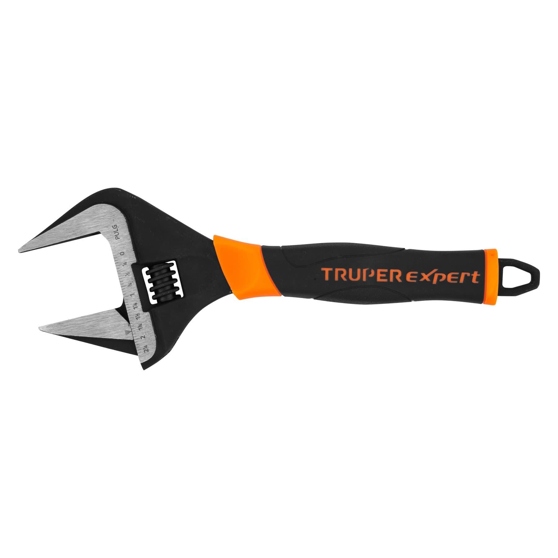 "LLAVE AJUSTABLE (PERICO) 12"" BOCA ANCHA COMFORT GRIP, EXPERT"