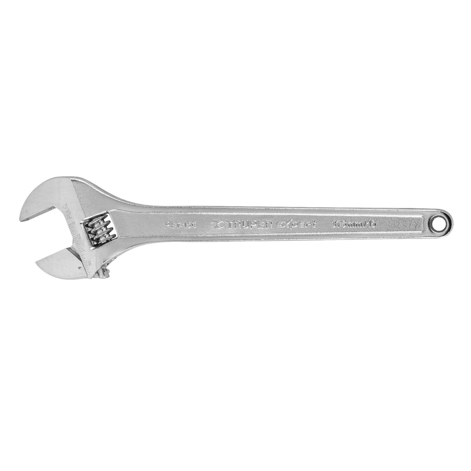 "LLAVE AJUSTABLE (PERICO) 15"" PROFESIONAL CROMADA, EXPERT"
