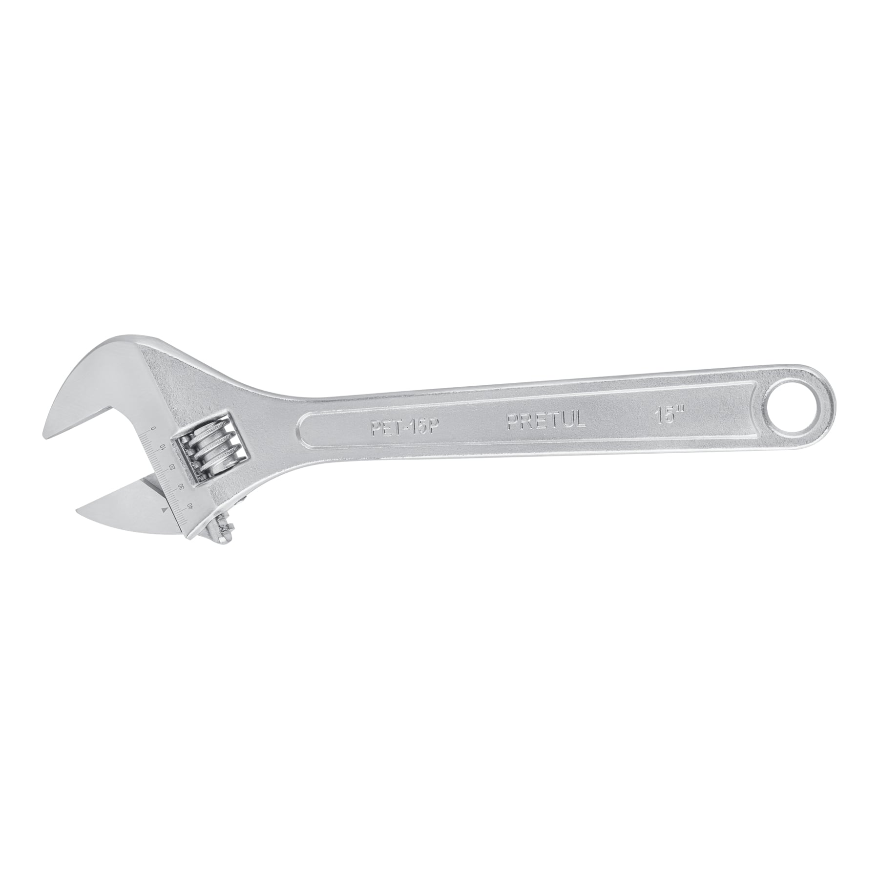 LLAVE AJUSTABLE (PERICO) 15' CROMADA, PRETUL