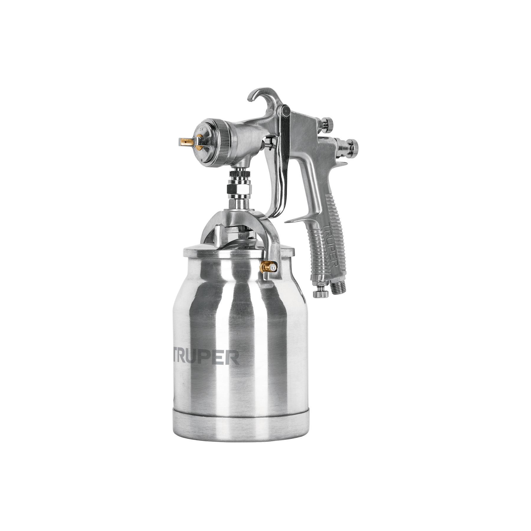 PISTOLA P/PINTAR SUCCIÓN HVLP VASO ALUMINIO, 1.4 MM, TRUPER