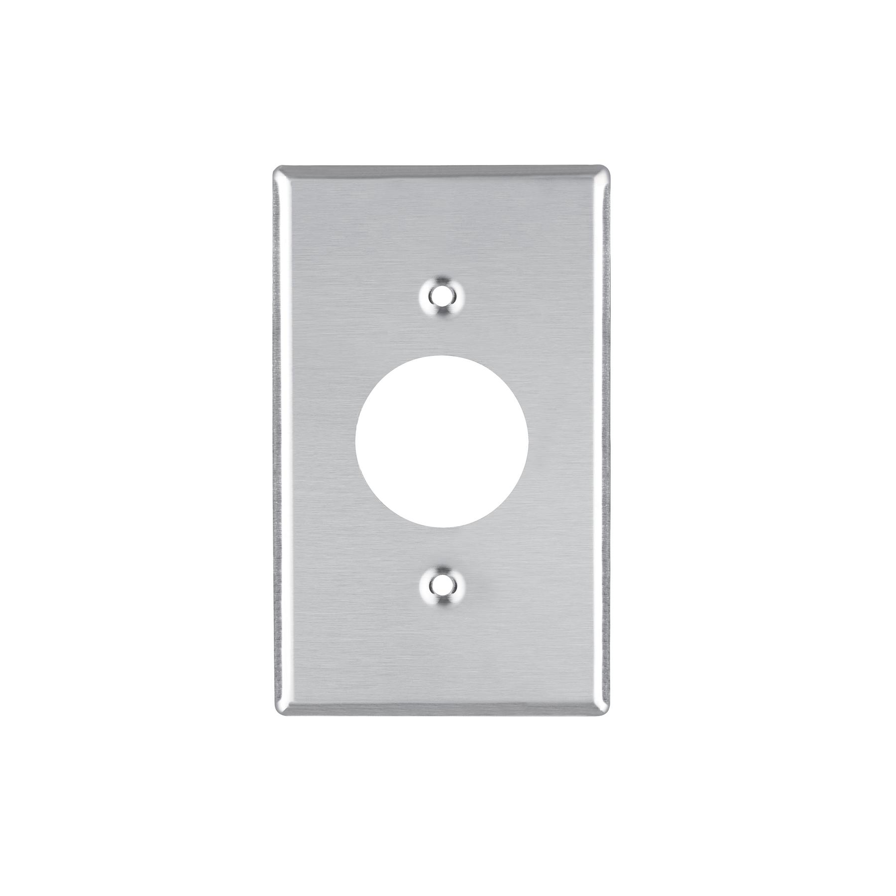 PLACA DE ACERO INOXIDABLE PARA CONTACTO SENCILLO, LÍNEA STANDARD