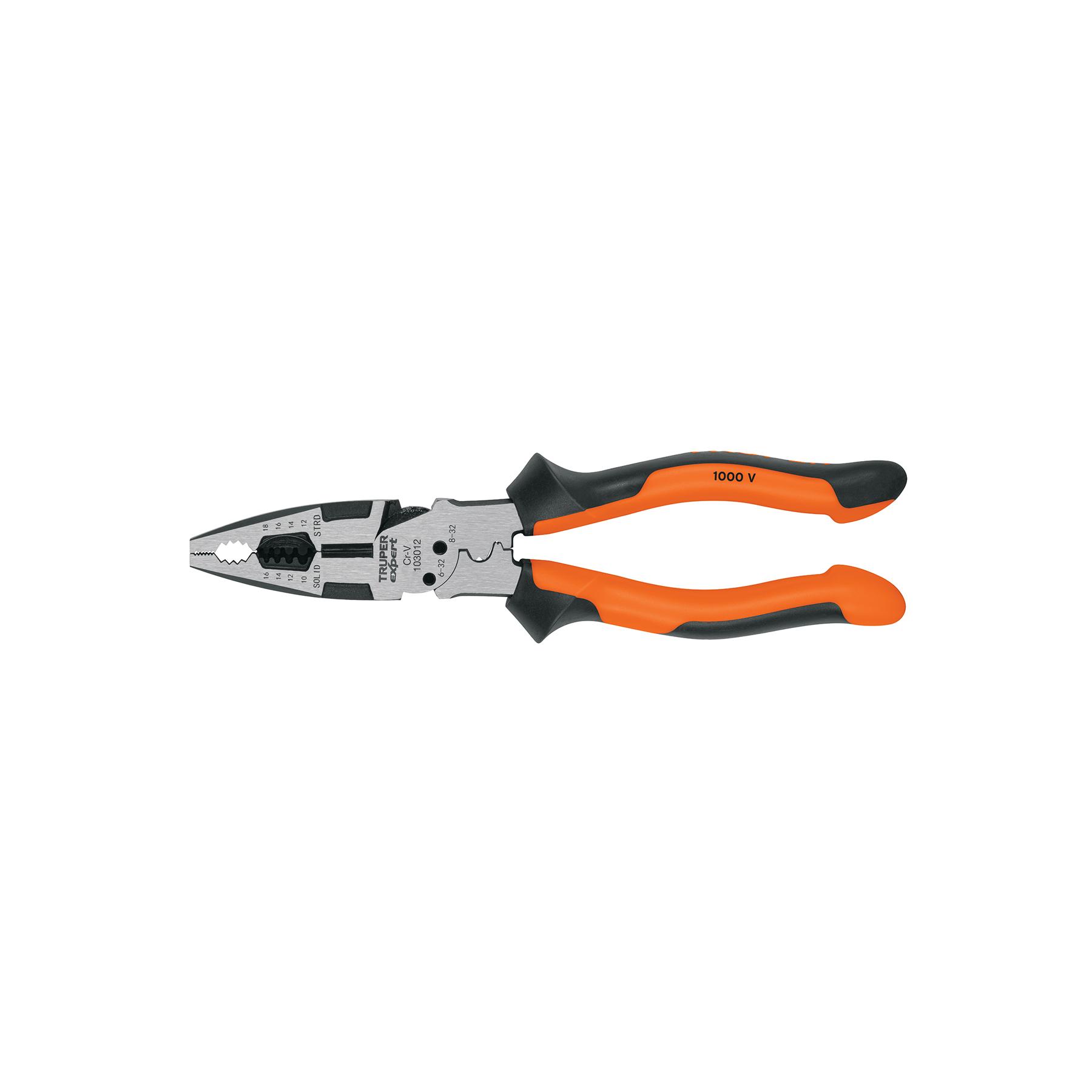 "PINZA MULTIUSO 8"" ELECTRICISTA, COMFORT GRIP, TRUPER EXPERT"