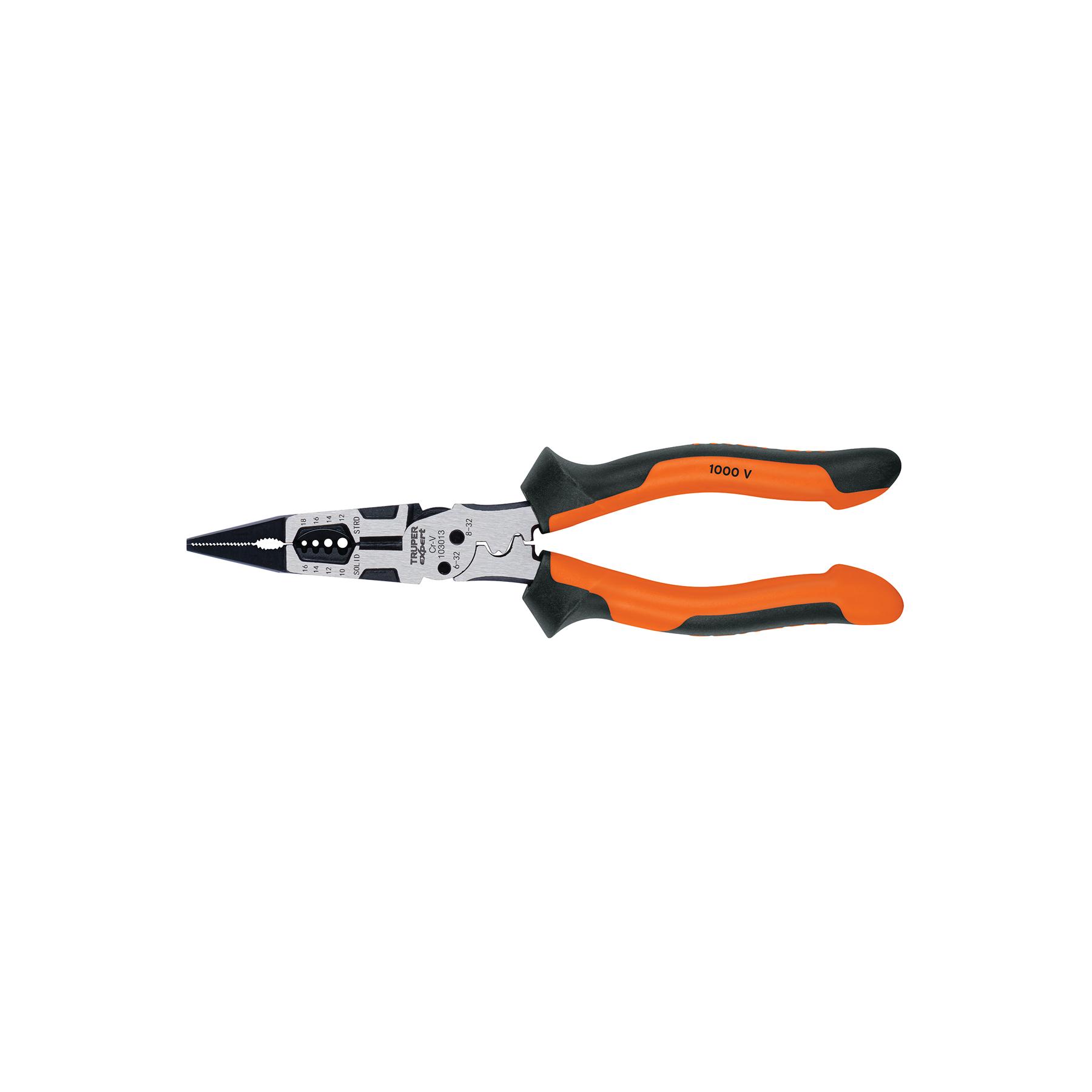 "PINZA MULTIUSO 8"" PUNTA LARGA, COMFORT GRIP, TRUPER EXPERT"