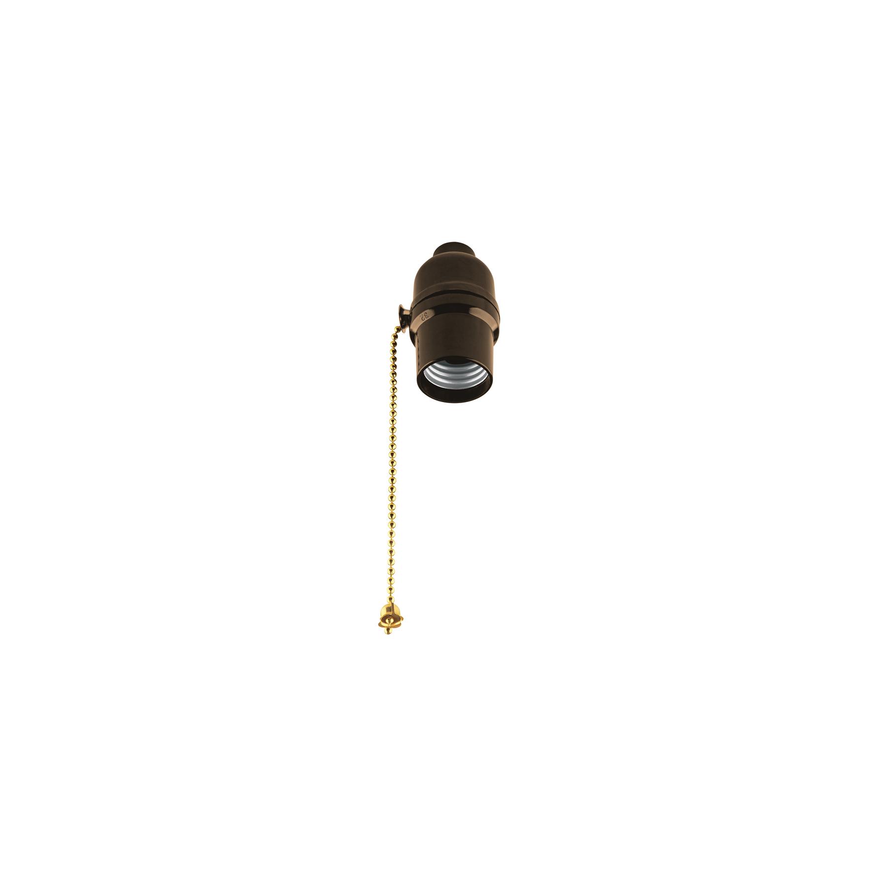 PORTALÁMPARA DE BAQUELITA, CON INTERRUPTOR DE CADENA,VOLTECK