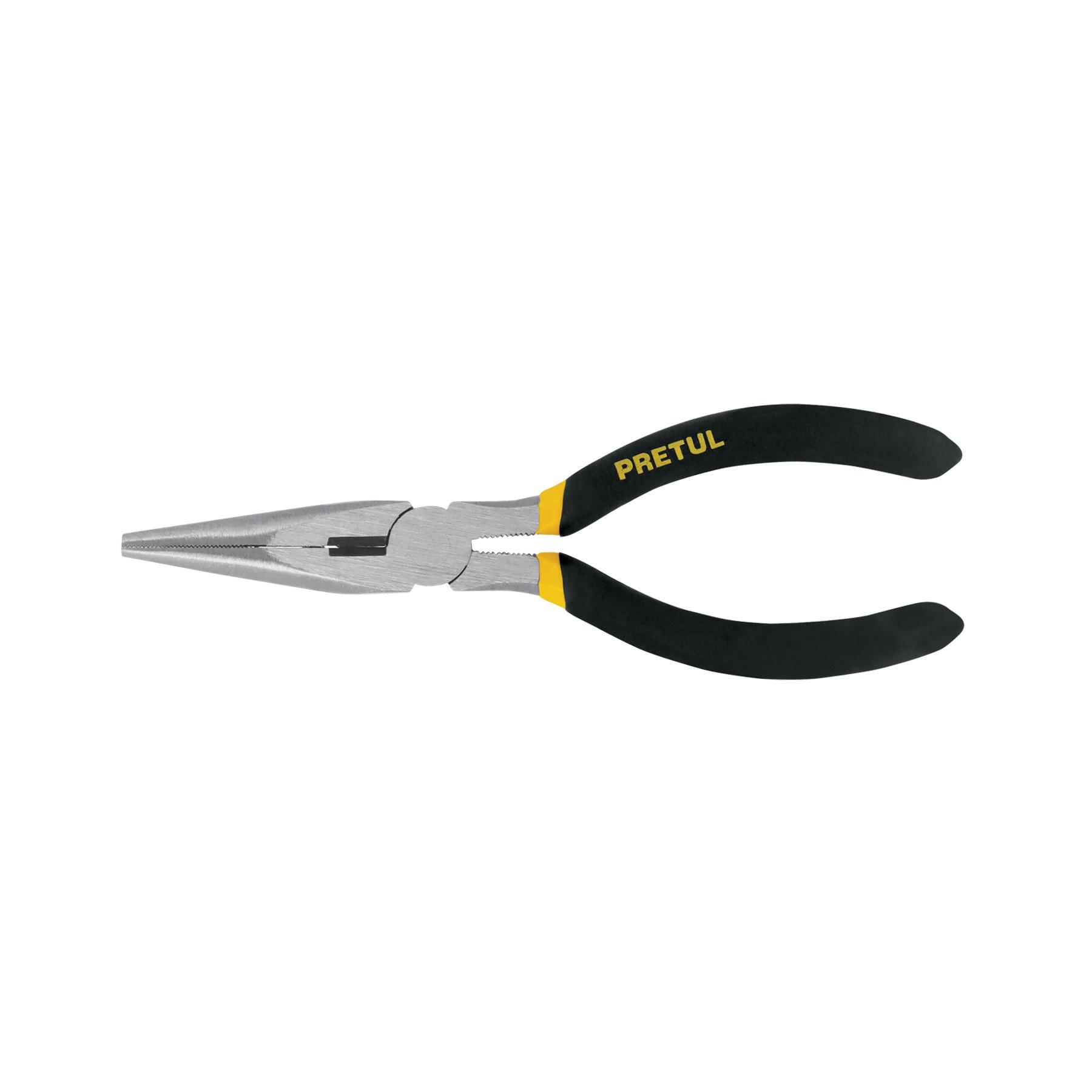 "PINZA DE PUNTA Y CORTE 6"" MANGO DE PVC, PRETUL"
