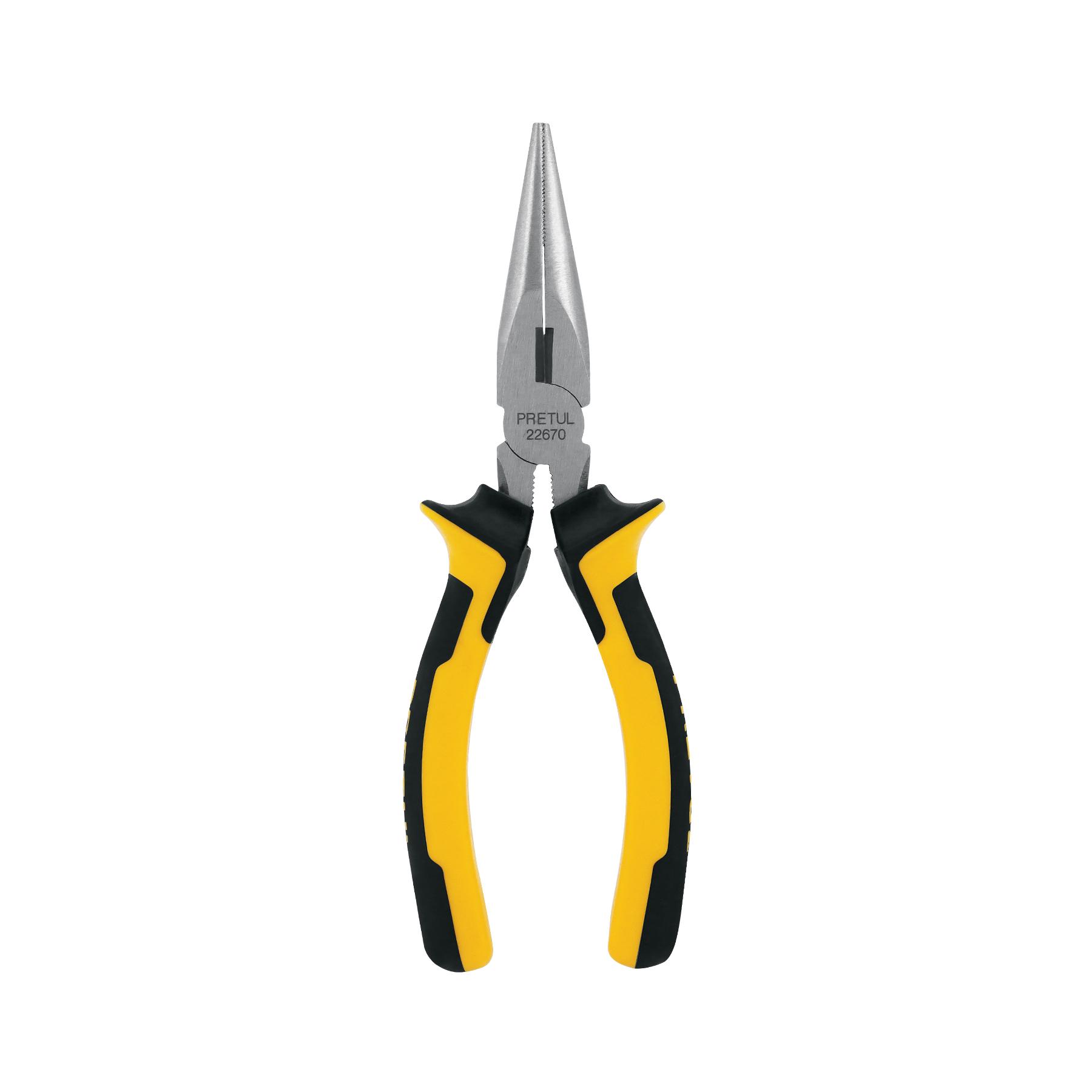 "PINZA DE PUNTA Y CORTE 6"" MANGO COMFORT GRIP, PRETUL"