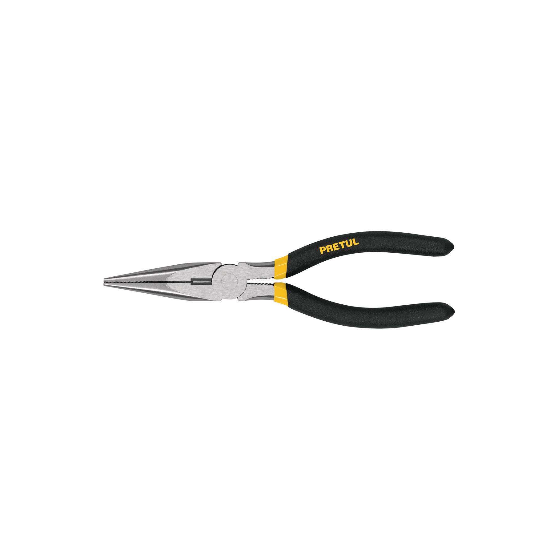 "PINZA DE PUNTA Y CORTE 8"" MANGO DE PVC, PRETUL"