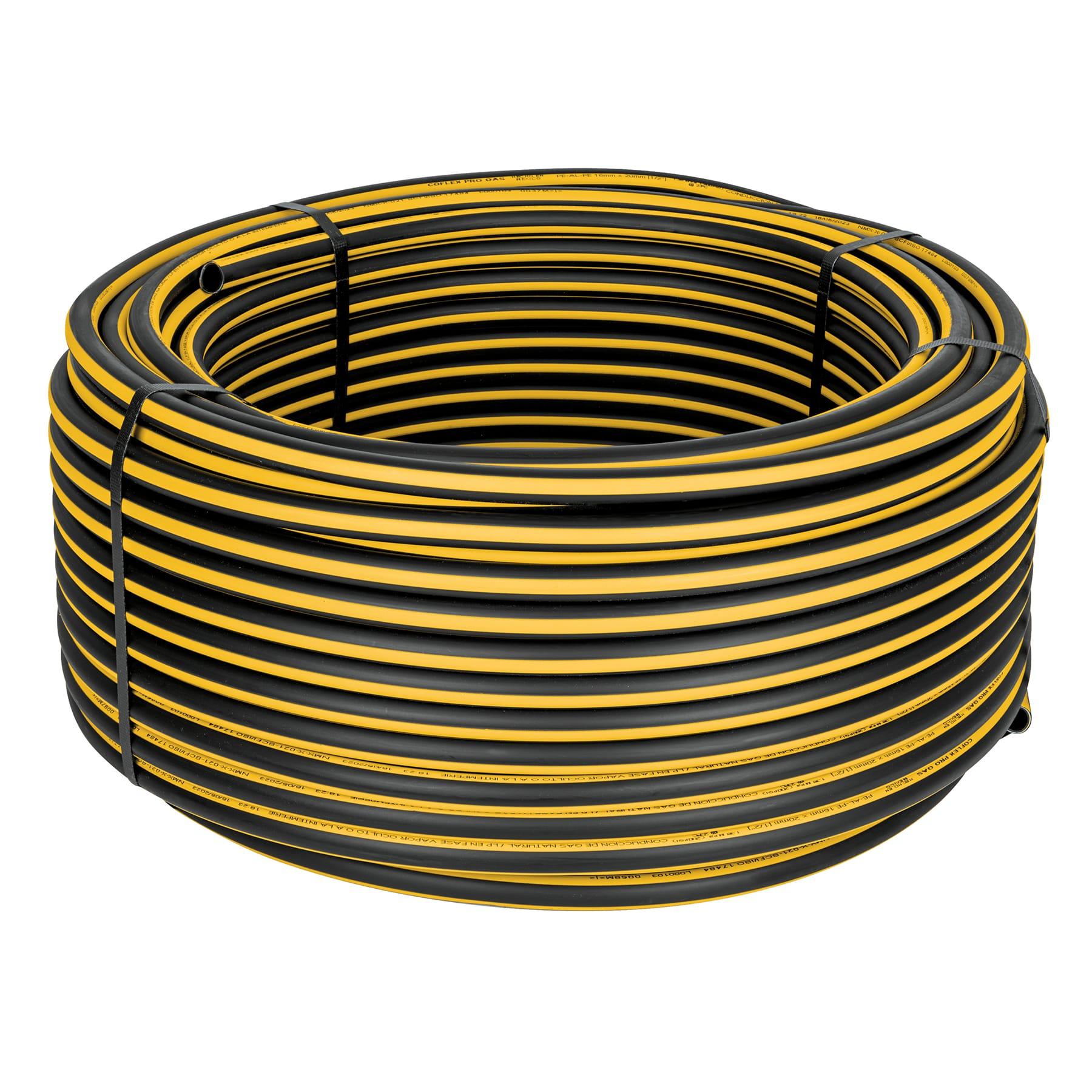 "MANGUERA PLÁSTICA CON REFUERZO DE ALUMINIO PARA GAS, 1/2"" PE-AL-PE EN ROLLO DE 100M"