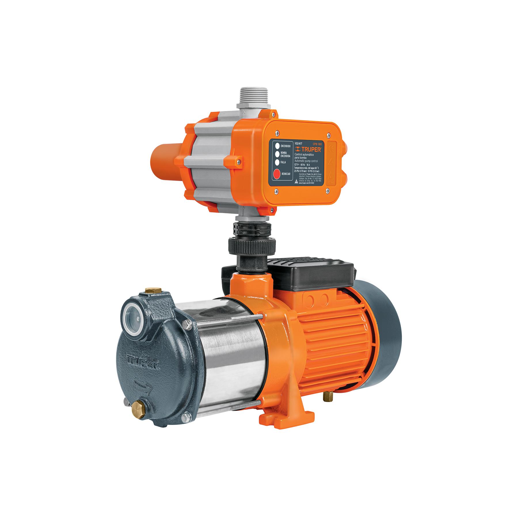 BOMBA PRESURIZADORA MULTIETAPAS 1 HP CON CONTROL, TRUPER