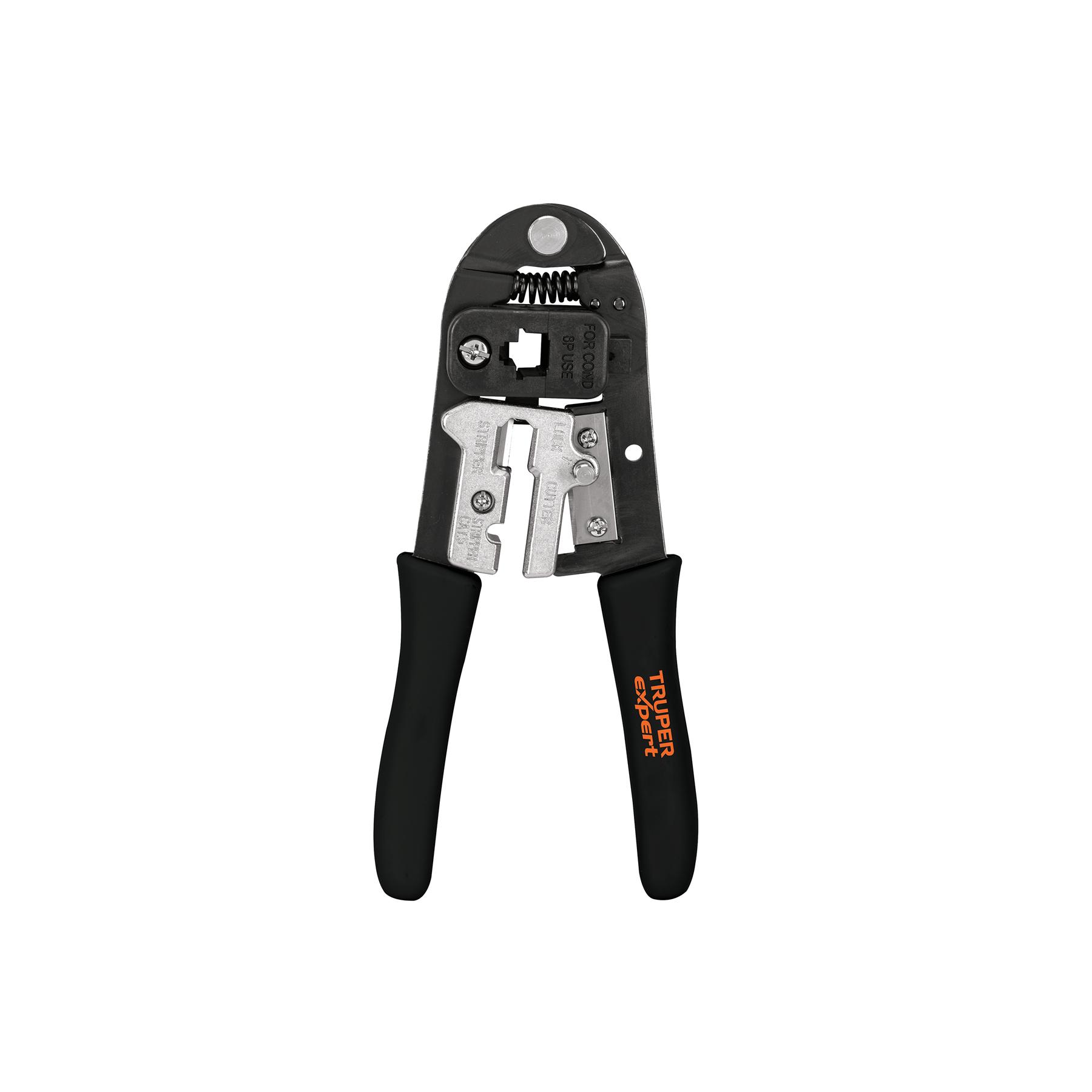 "PINZA 8"" PONCHADORA PARA CABLES RJ-45, 8 CONTACTOS, TRUPER"
