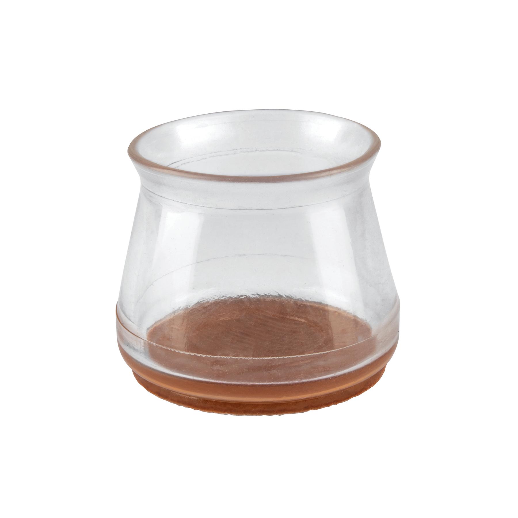 PROTECTORES PARA PATAS DE SILLA, TRANSPARENTE, 24 PZAS