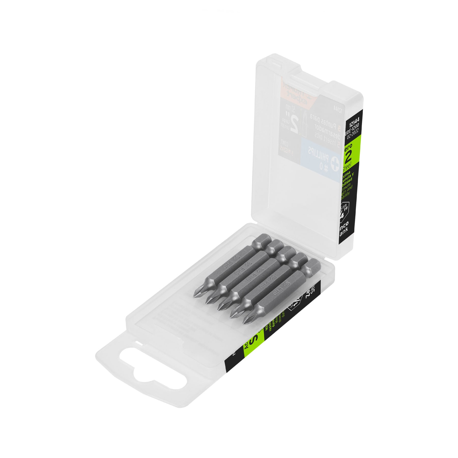 ESTUCHE CON 15 PUNTAS DE CRUZ PH1 LARGO 2', TRUPER EXPERT
