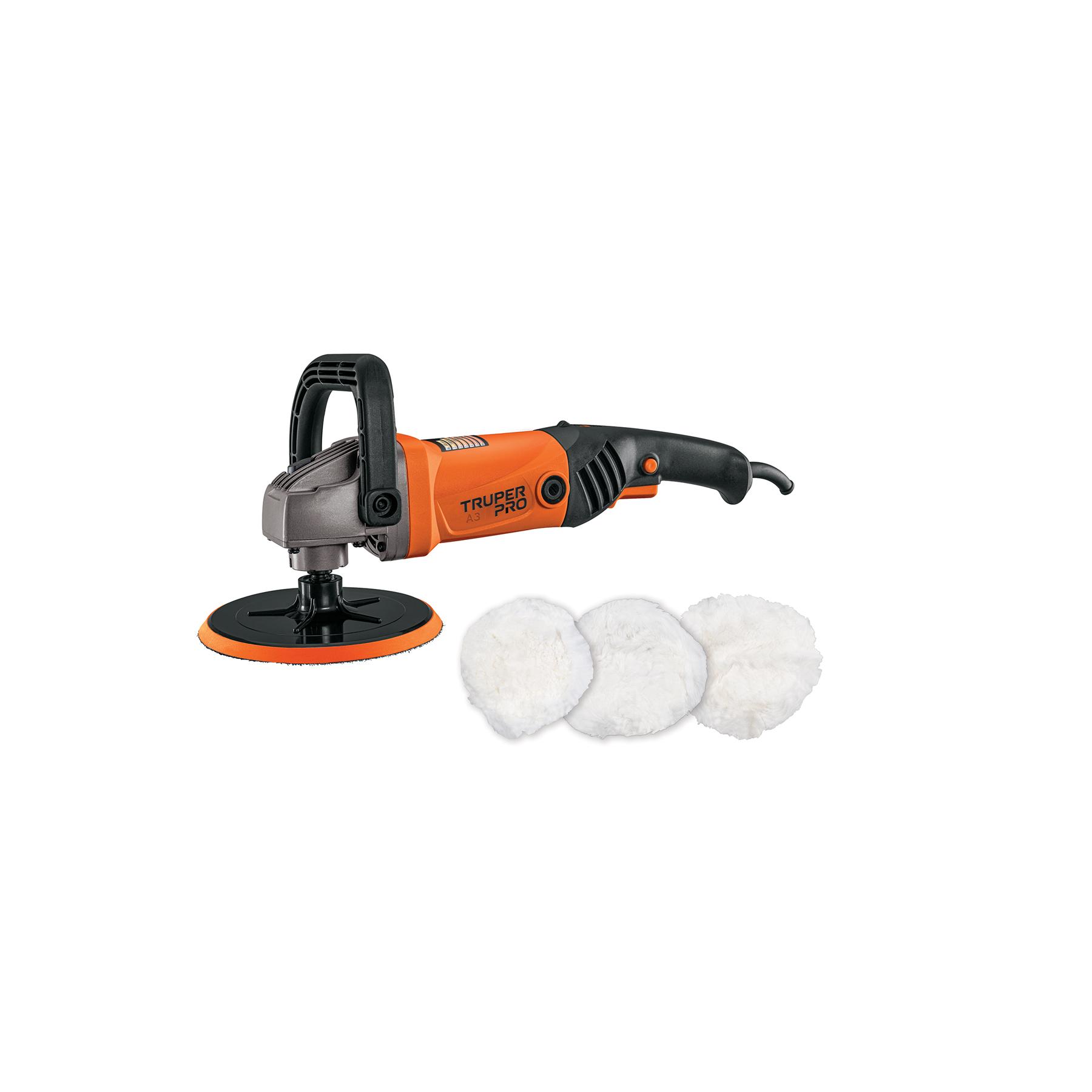 "PULIDORA VELOCIDAD VARIABLE 7"", 1200W, TRUPER PRO"