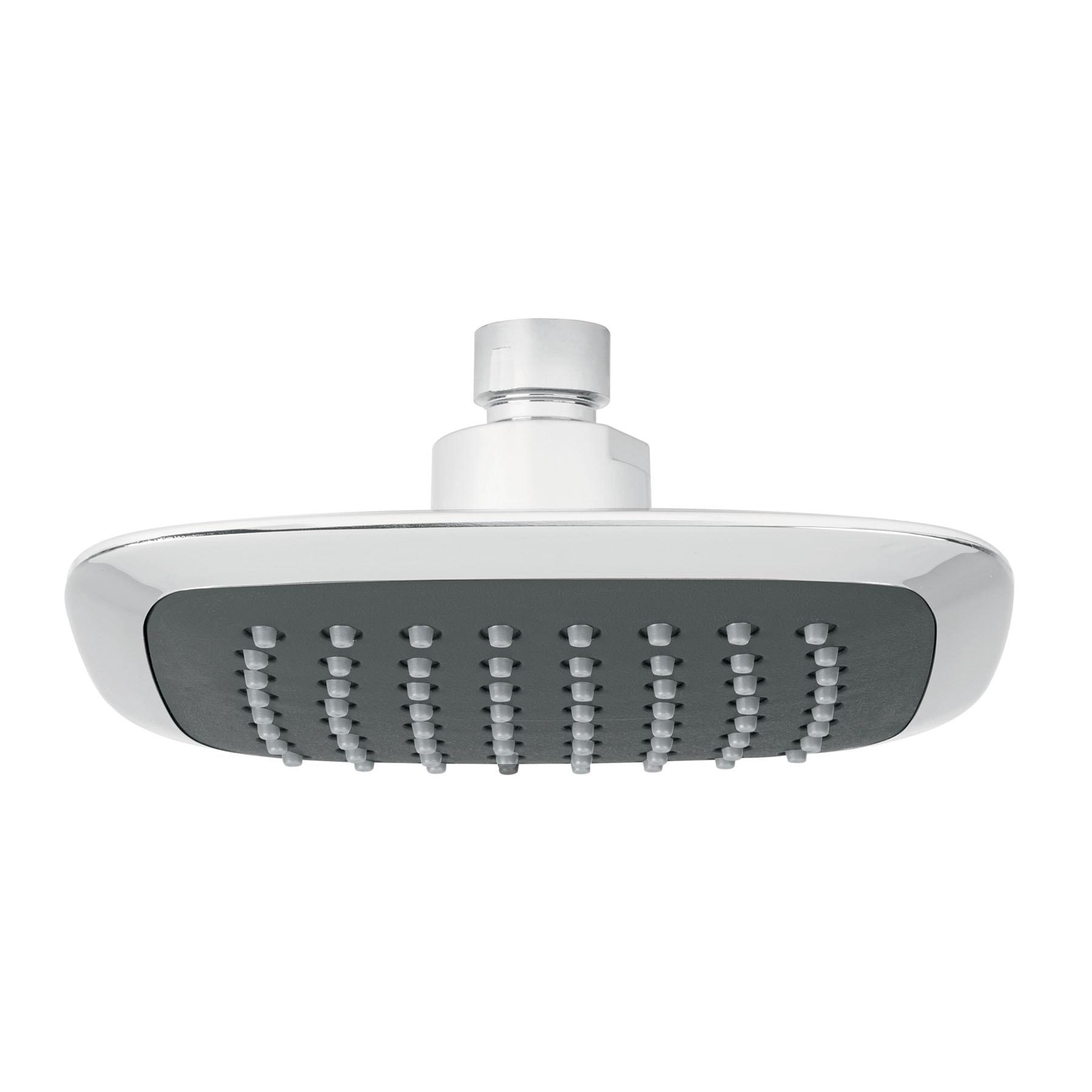 REGADERA CUADRADA PLATO ANCHO 6' GRIS-CROMO, SIN BRAZO, AERO