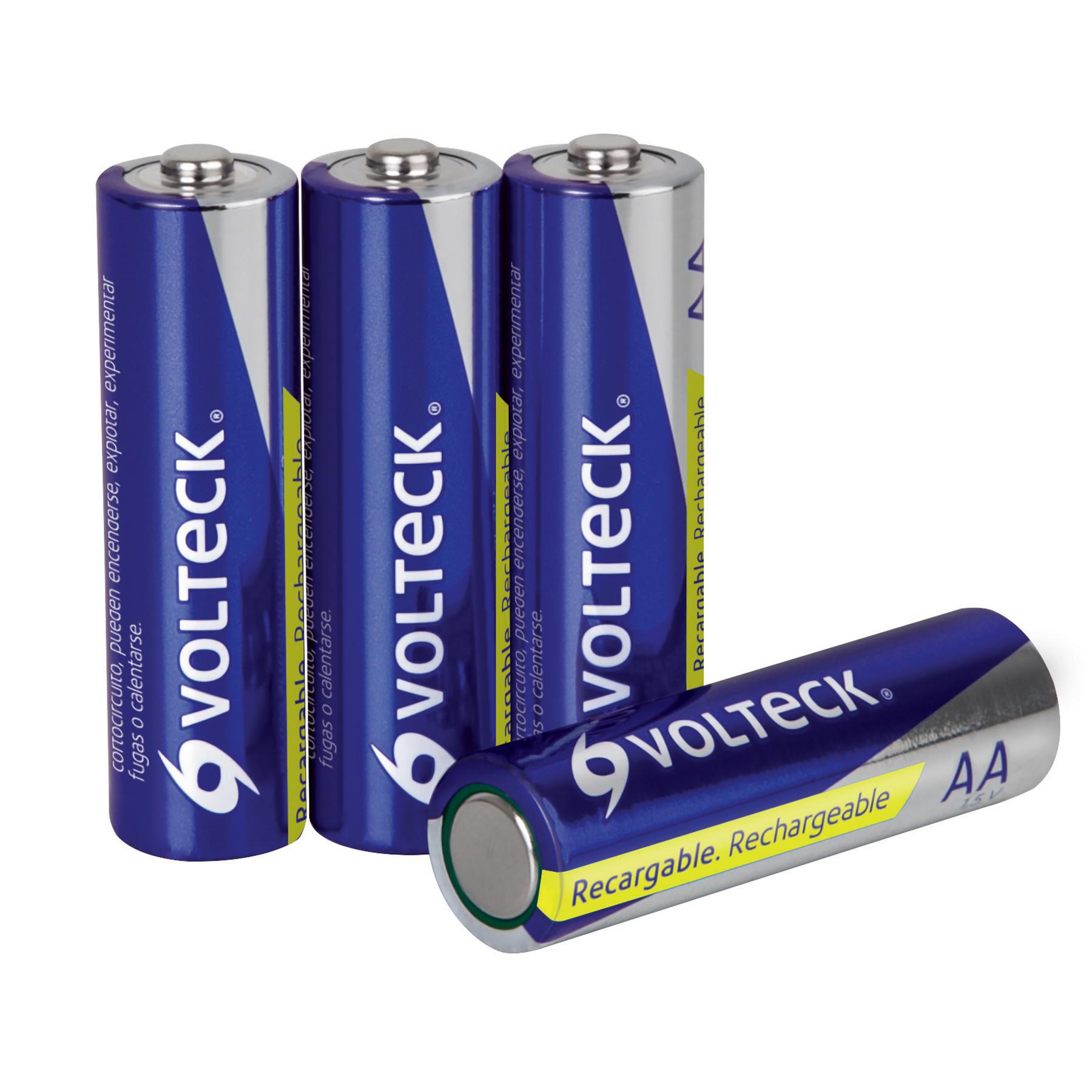 BLÍSTER CON 4 PILAS AA RECARGABLES USO GENERAL, 1300 MAH