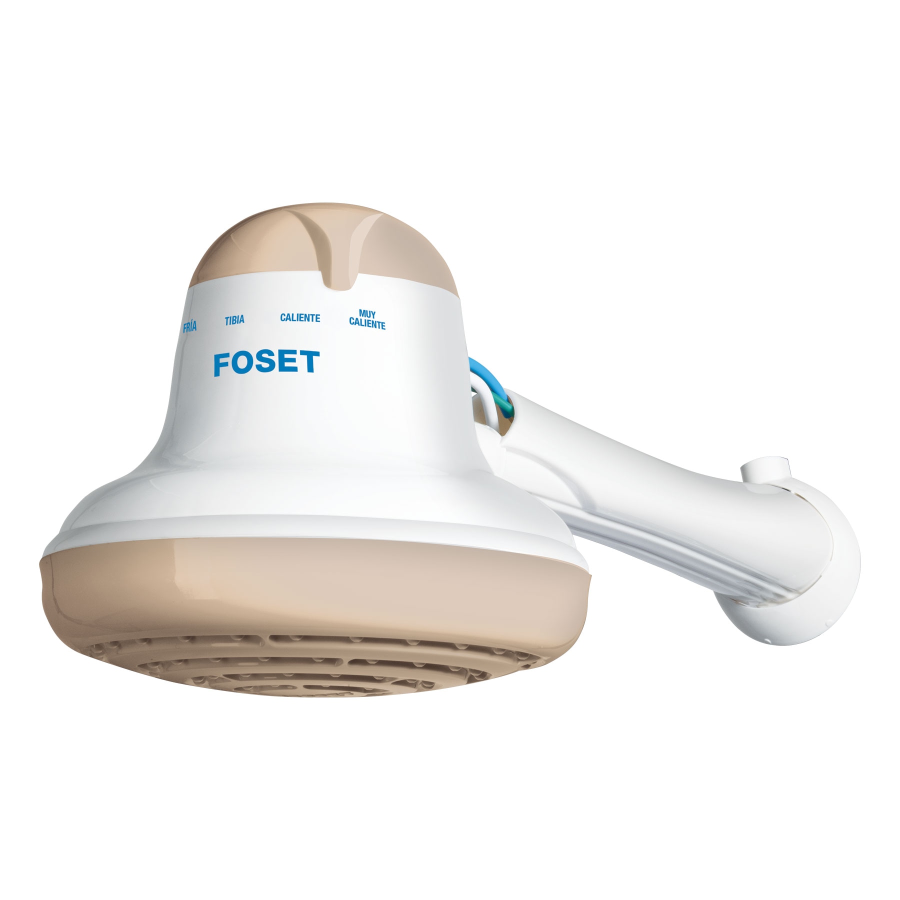REGADERA ELÉCTRICA DE 4 TEMPERATURAS, 6-1/2', BEIGE, FOSET