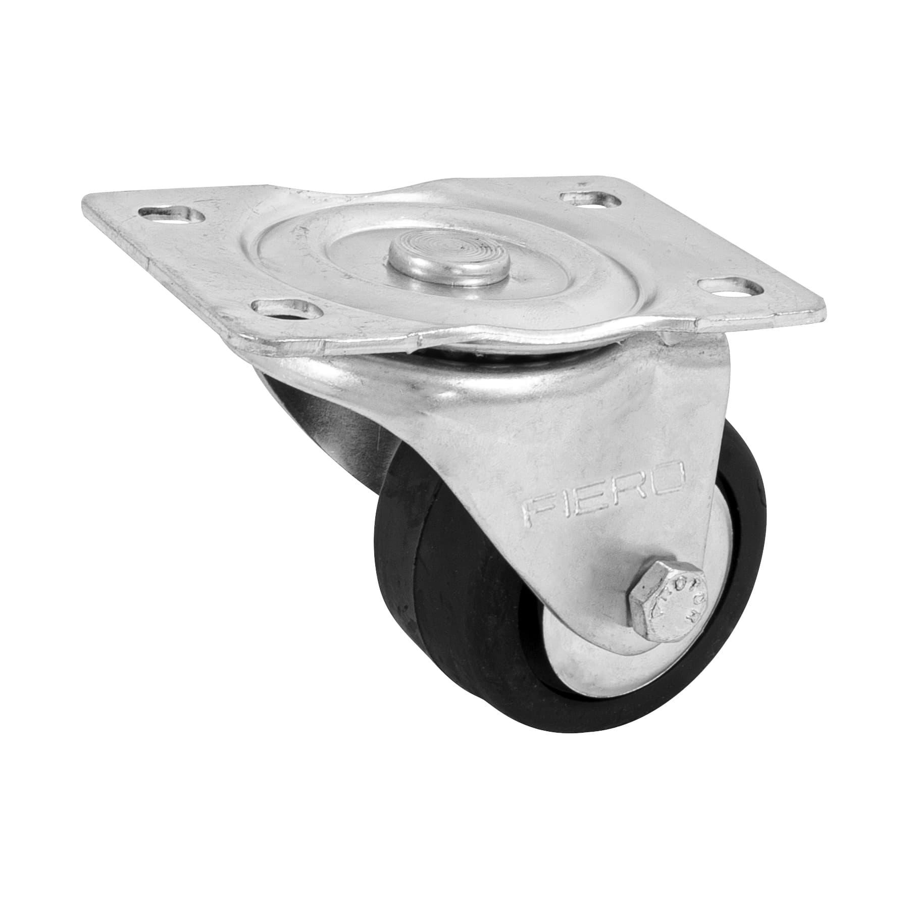 "RODAJA HULE 2-1/2"", PLACA GIRATORIA C/BALERO, CARGA 50KG"