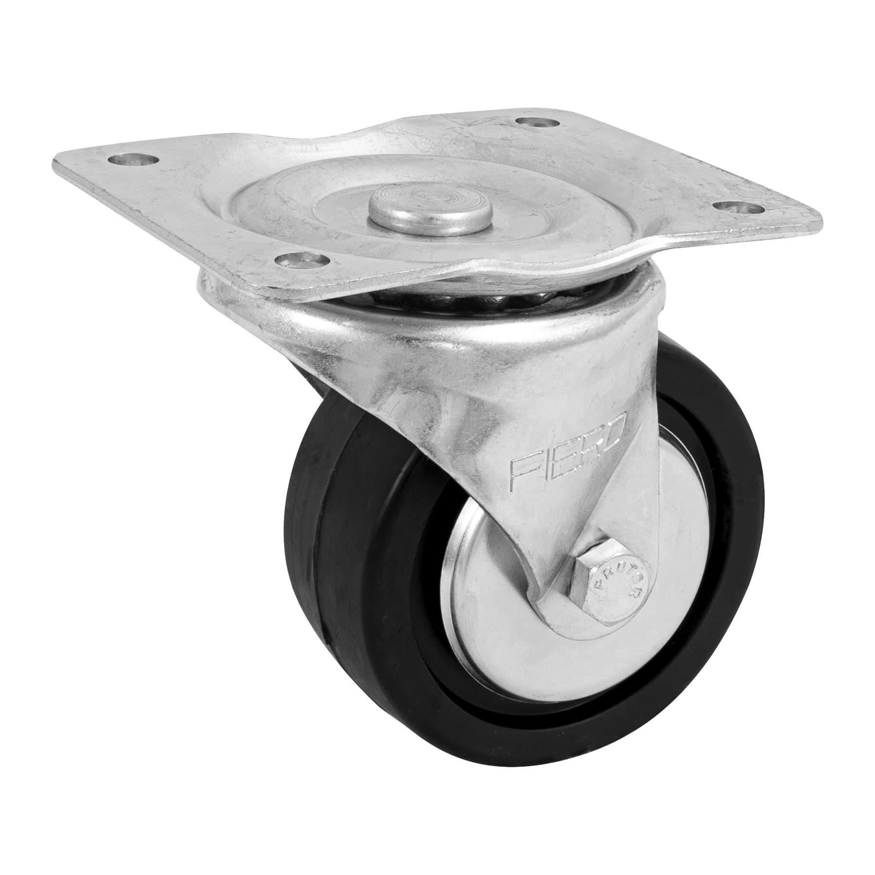 "RODAJA HULE 4"", PLACA GIRATORIA C/BALERO, CARGA 100KG, FIERO"