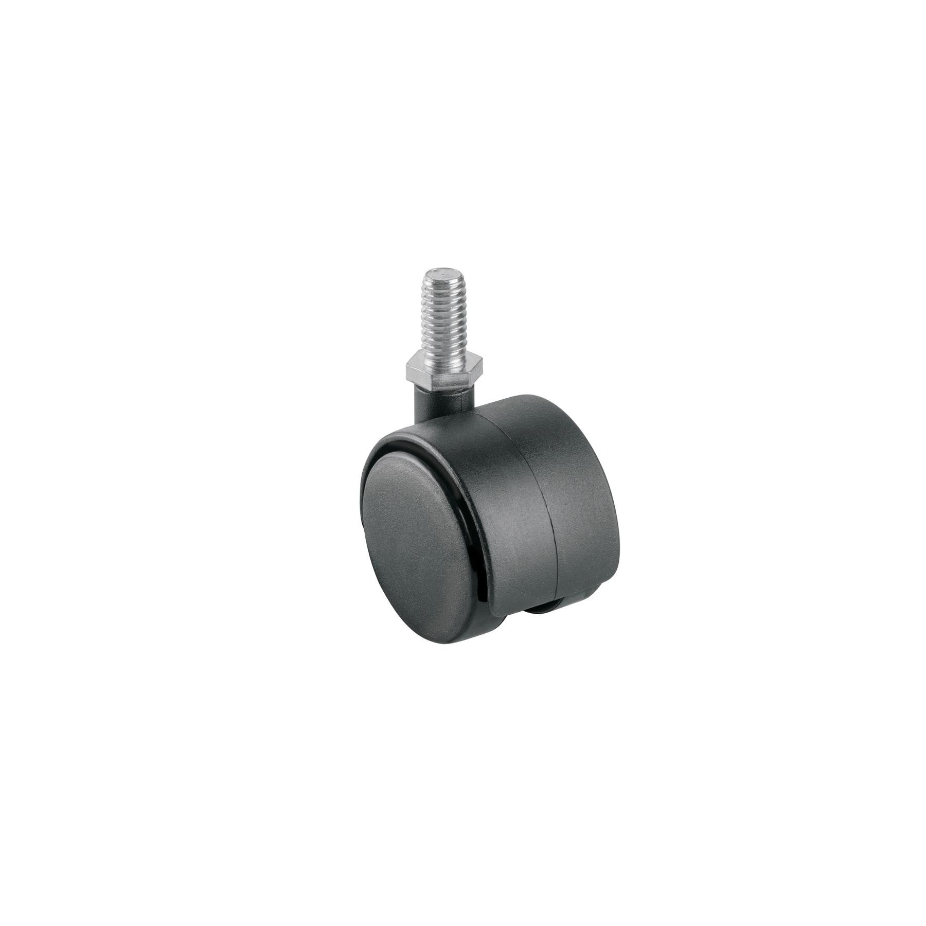 RODAJA TIPO YOYO DE 40 MM CON ESPIGA ROSCADA, FIERO