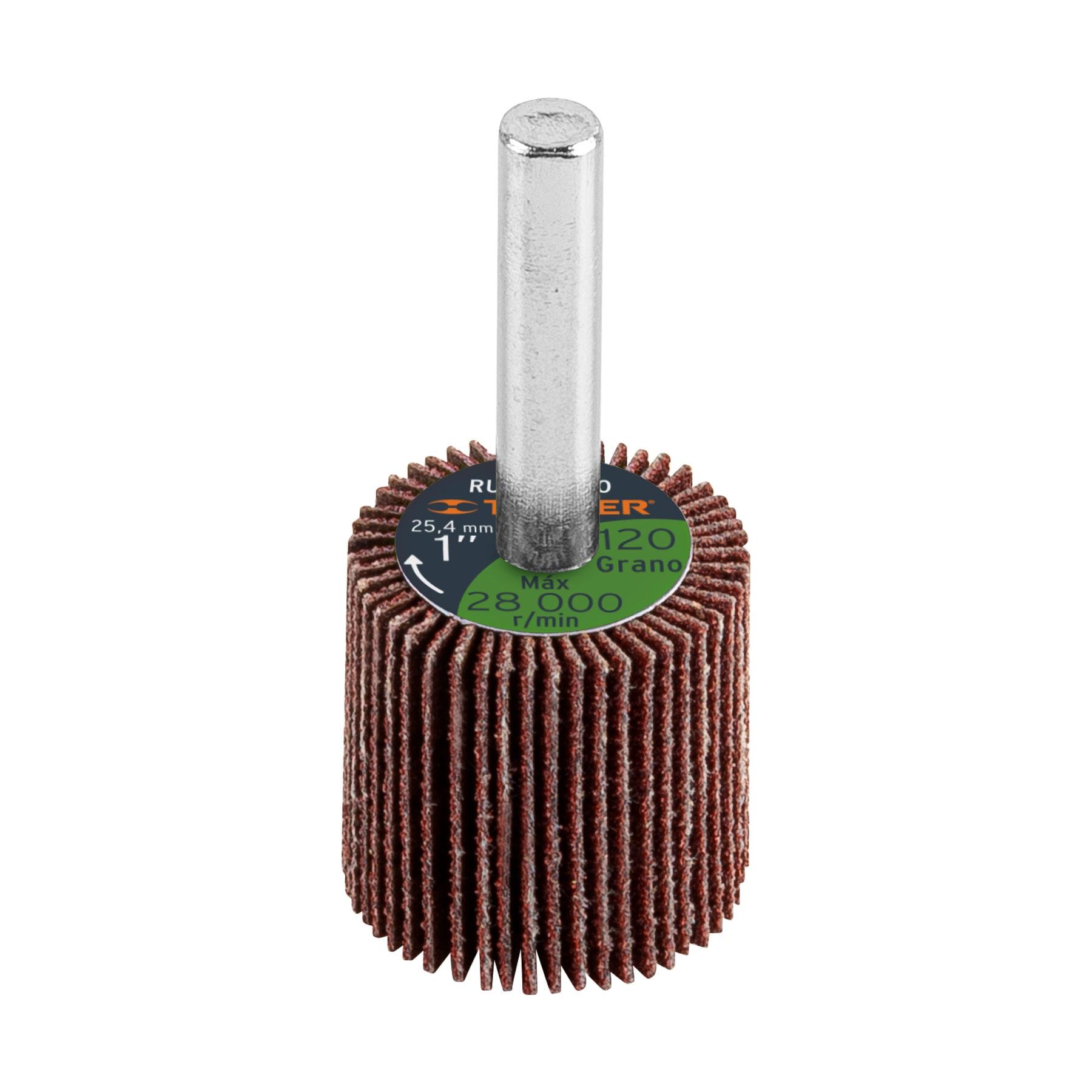 "RUEDA FLAP DE 1"", GRANO 120, TRUPER"
