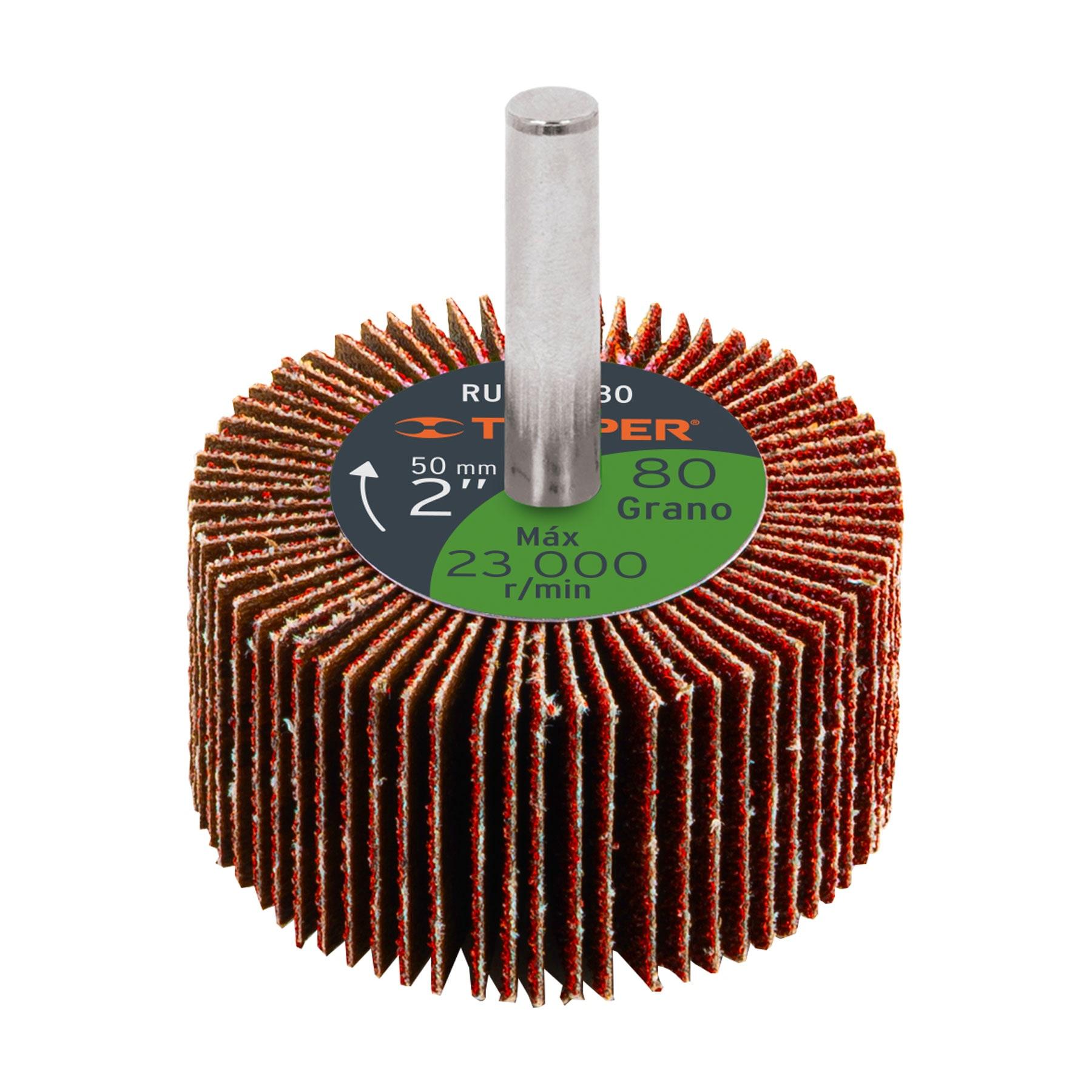 "RUEDA FLAP DE 2"", GRANO 80, TRUPER"