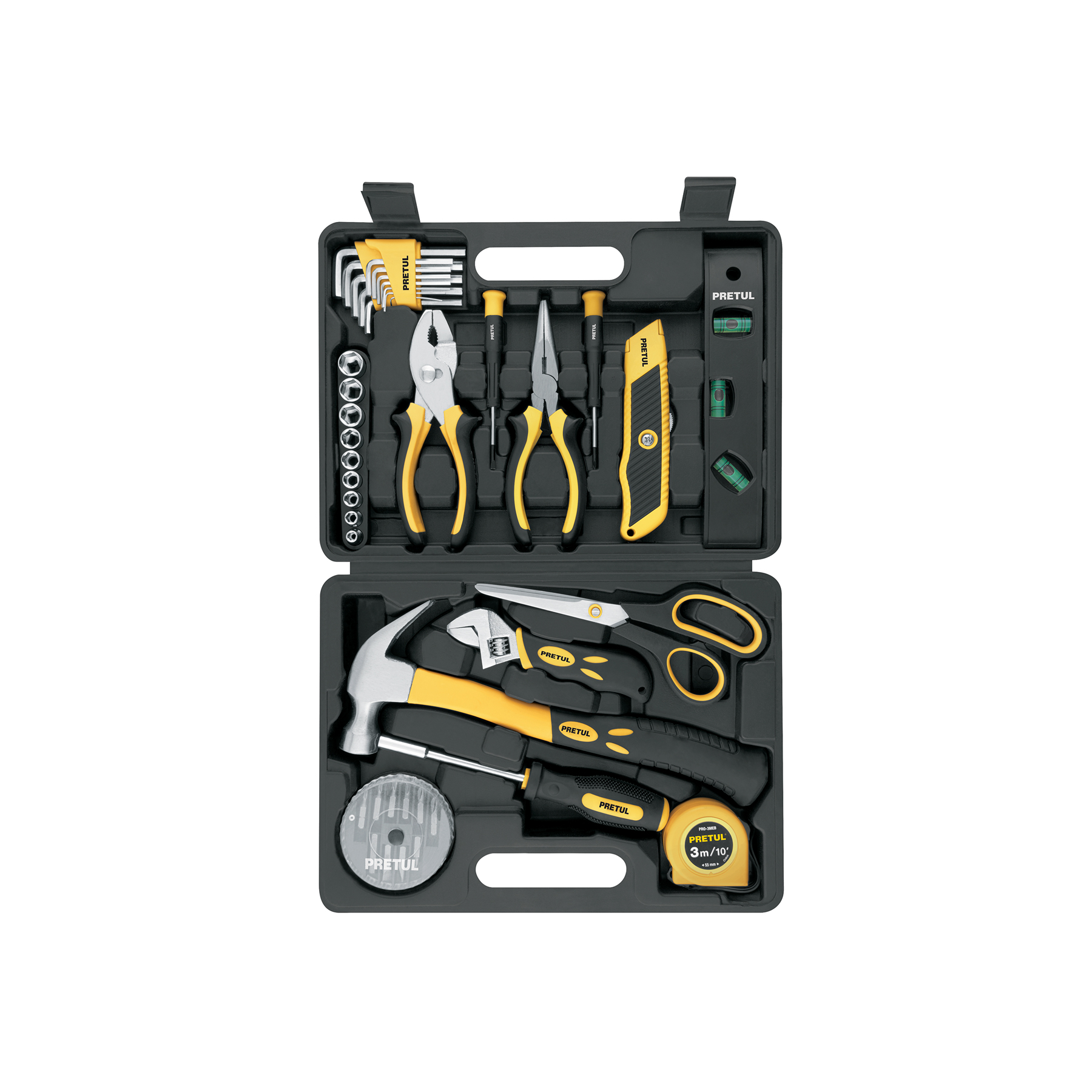 JUEGO DE 42 HERRAMIENTAS COMFORT GRIP, PRETUL