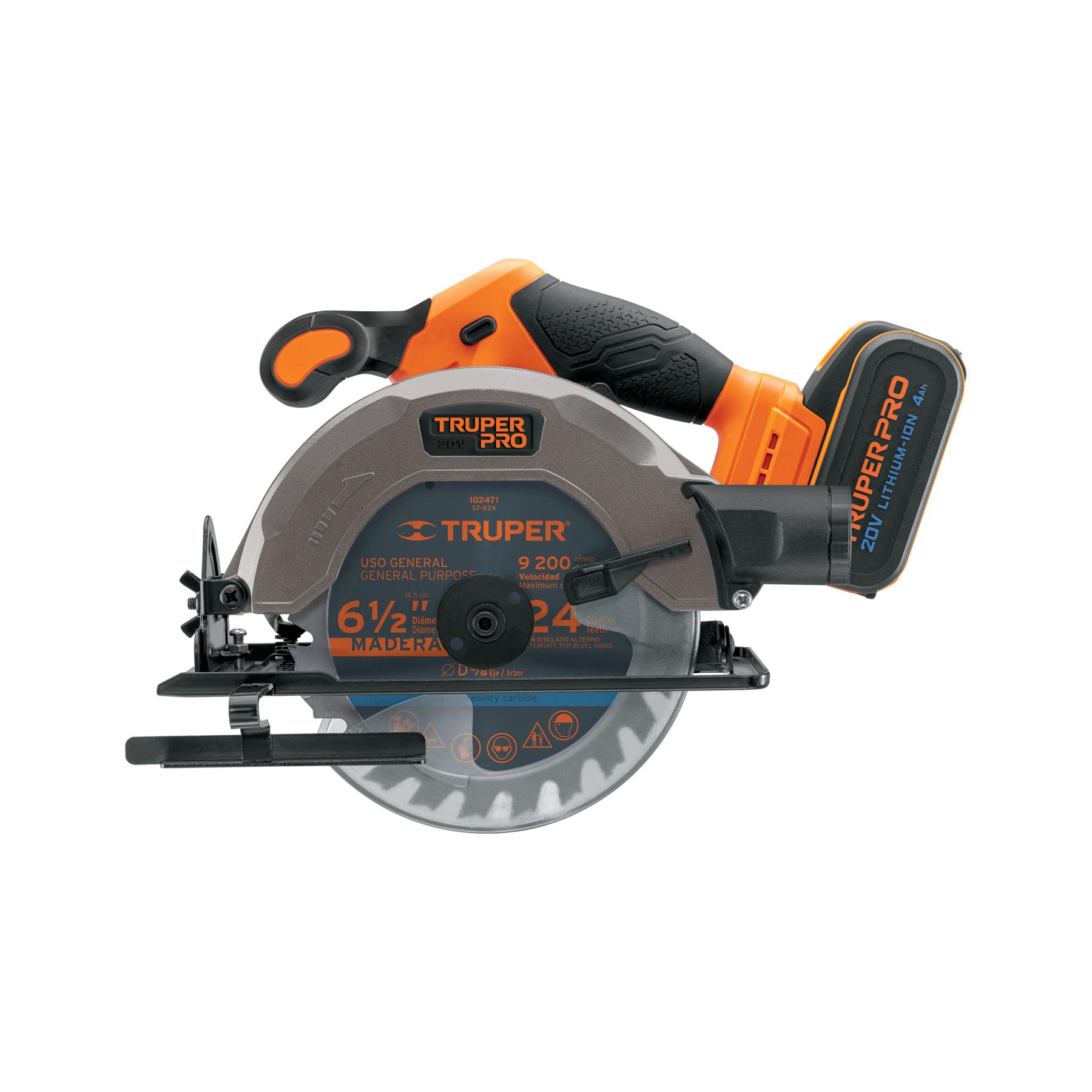 "SIERRA CIRCULAR 6-1/2"", 20V, 1 BATERÍA 4AH, PRO"