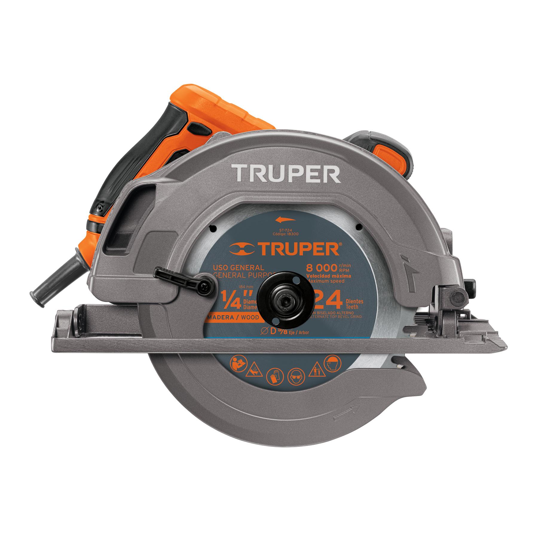 "SIERRA CIRCULAR 7-1/4"", 1750W, TRUPER PRO"