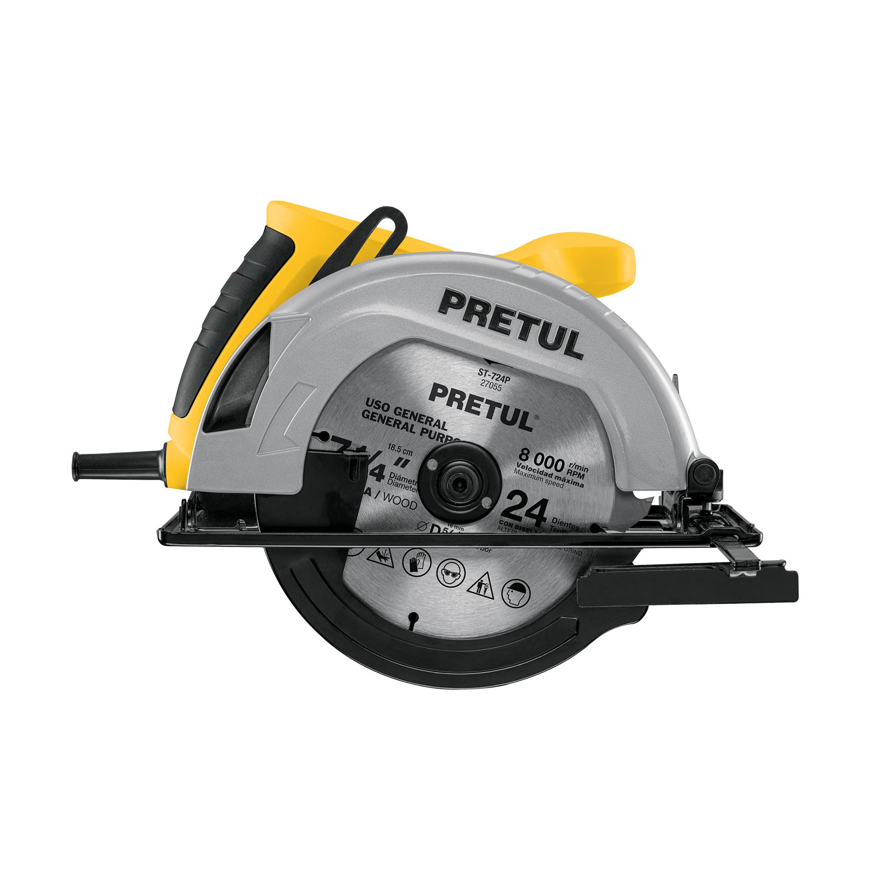 "SIERRA CIRCULAR 7-1/4"", 1200W, PRETUL"