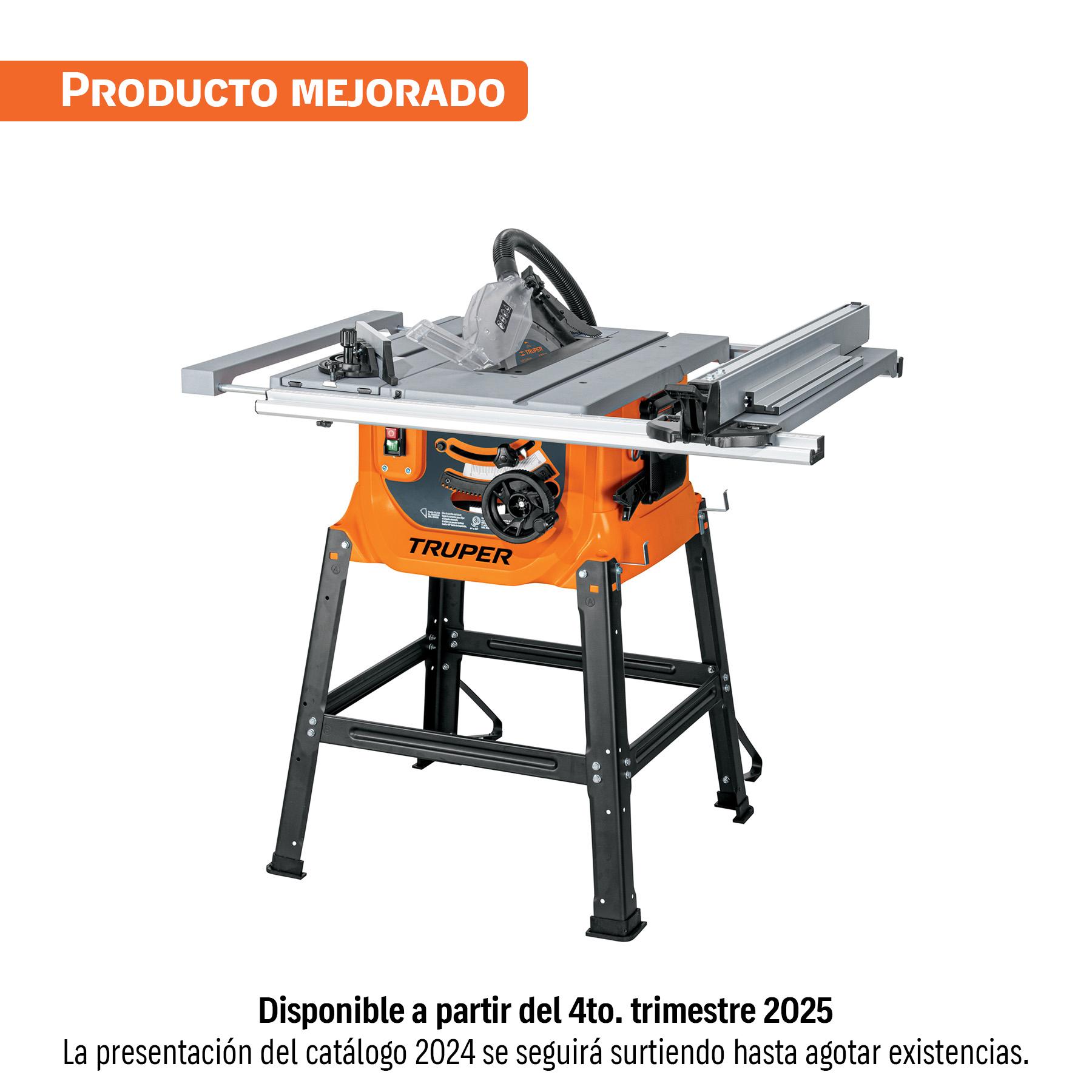 "SIERRA DE MESA 10"", 2-1/2 HP (1900 W), CON BASE, TRUPER"