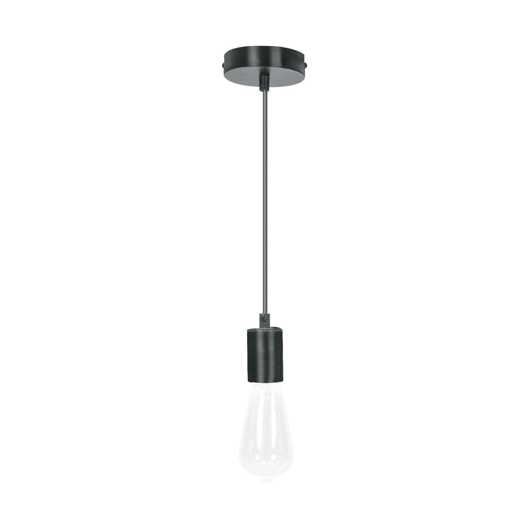 PORTALÁMPARA COLGANTE, NEGRO