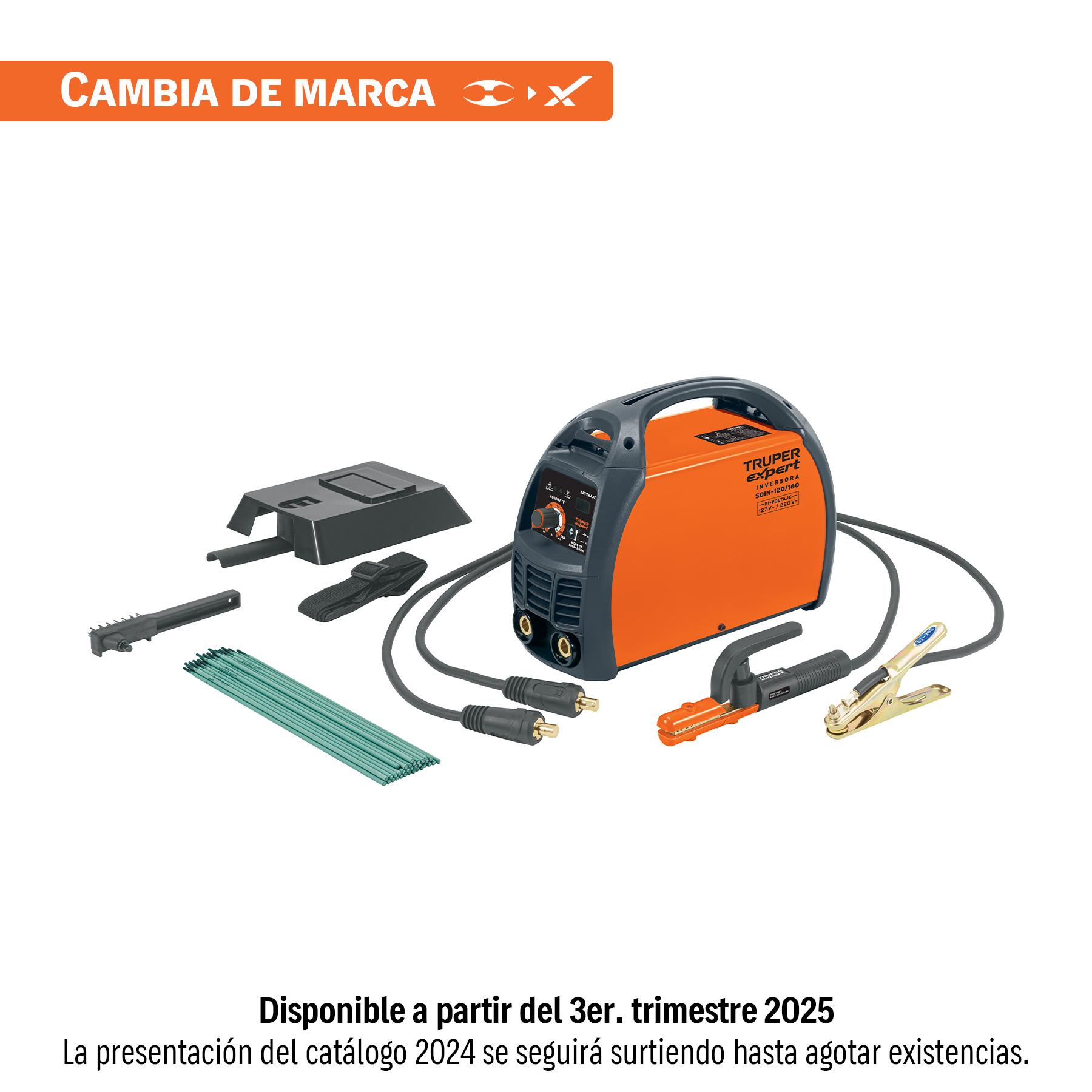 SOLDADORA INVERSORA 160A, BI-VOLTAJE 127/220V, TRUPER