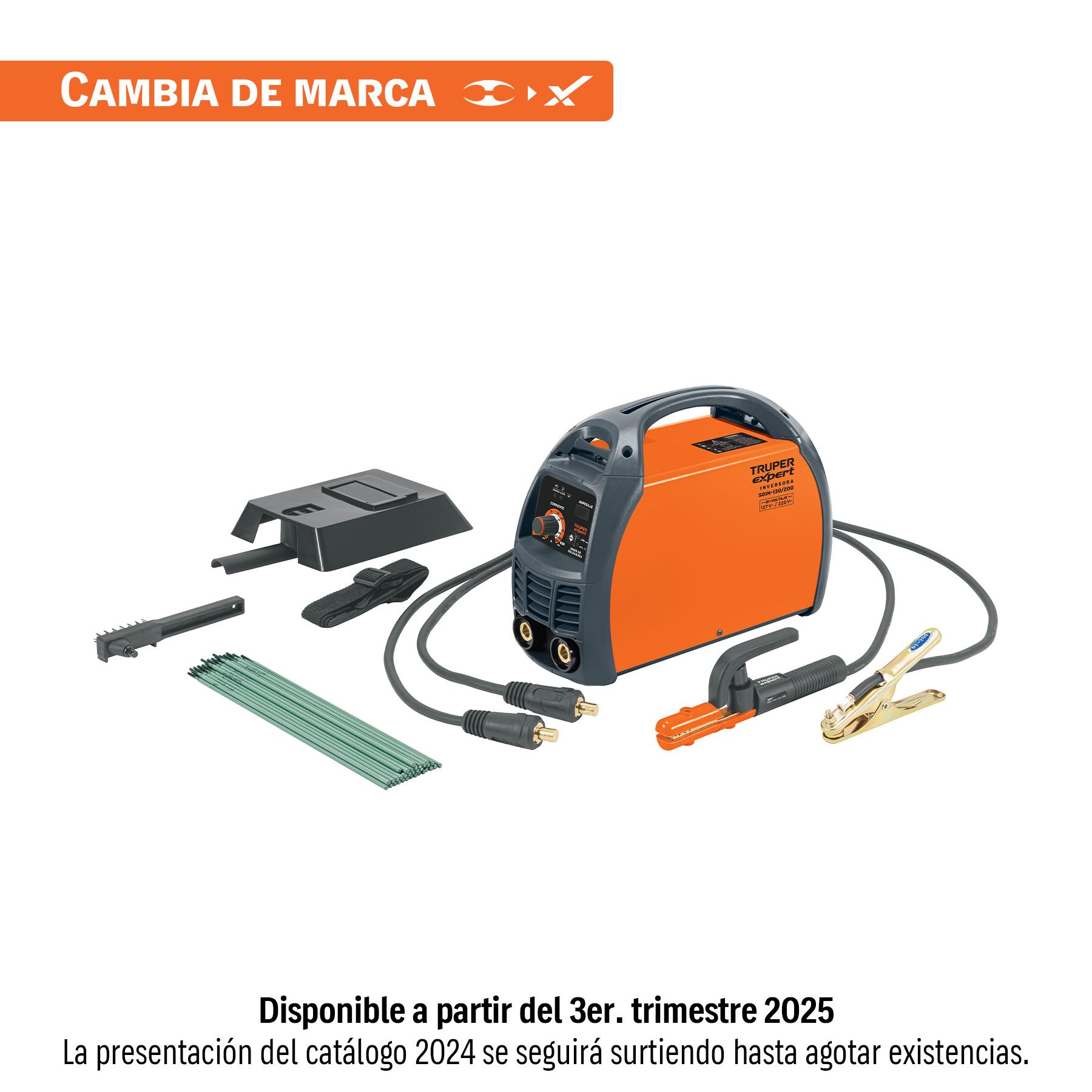 SOLDADORA INVERSORA 200A, BI-VOLTAJE 127/220V, TRUPER