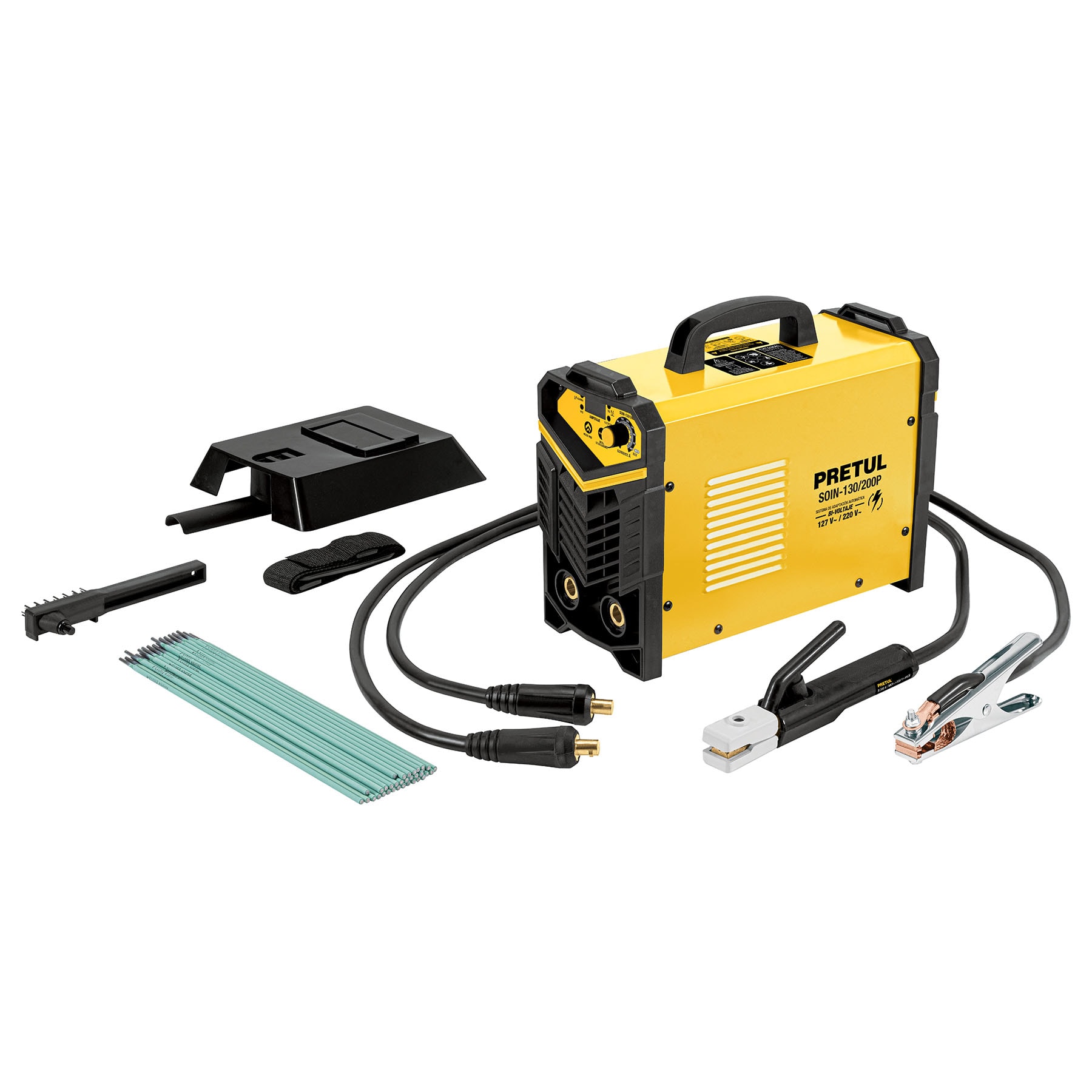 SOLDADORA INVERSORA BI-VOLTAJE 200 A, 127 V/220 V, PRETUL