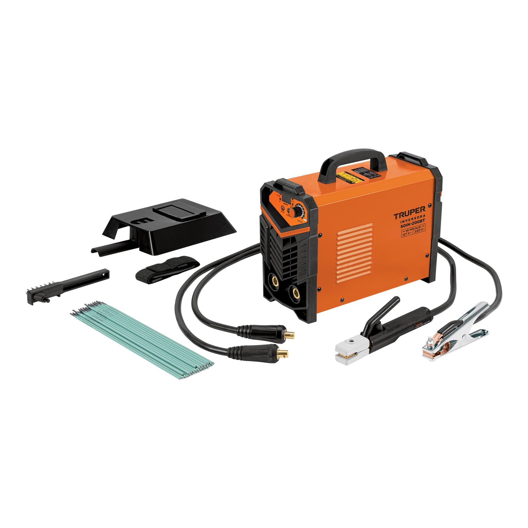 SOLDADORA INVERSORA 200A, BI-VOLTAJE 127/220V, TRUPER