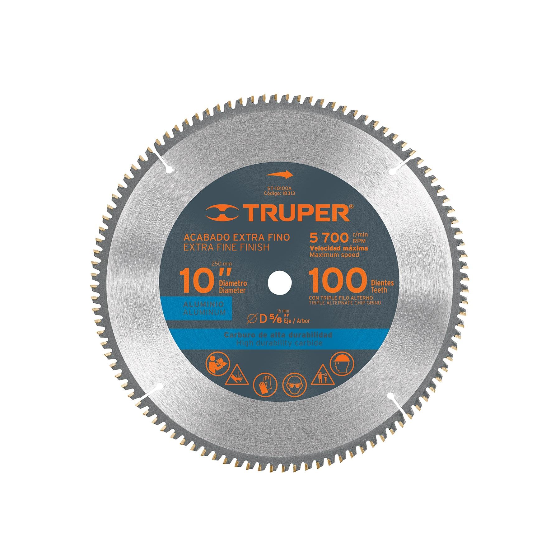 "DISCO SIERRA 10"" PARA ALUMINIO, 100 DIENTES CENTRO 5/8"""