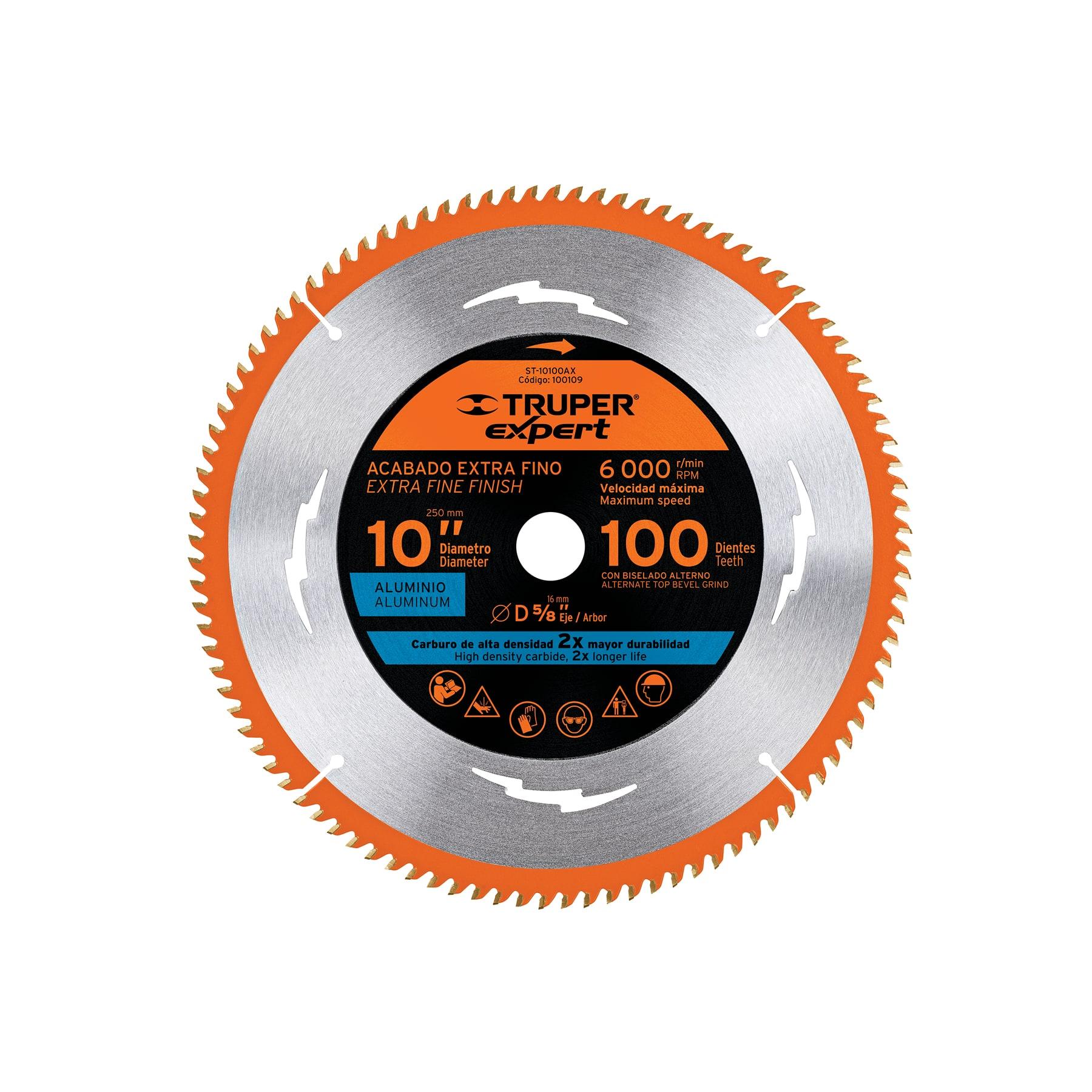 "DISCO SIERRA 10"" P/ALUMINIO, 100 DIENTES CENTRO 5/8"", EXPERT"