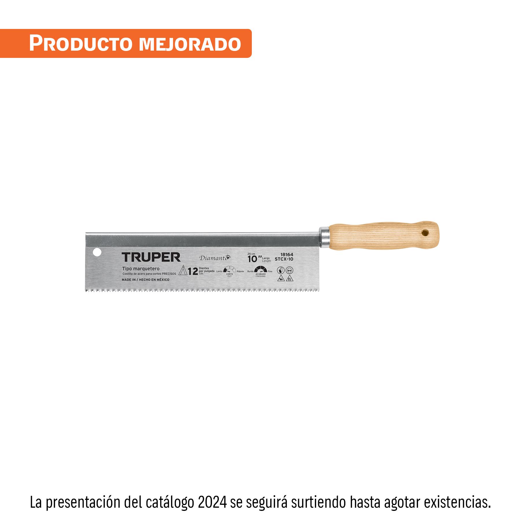 "SERRUCHO TIPO MARQUETERO 10"", 9 DPP, TRUPER"