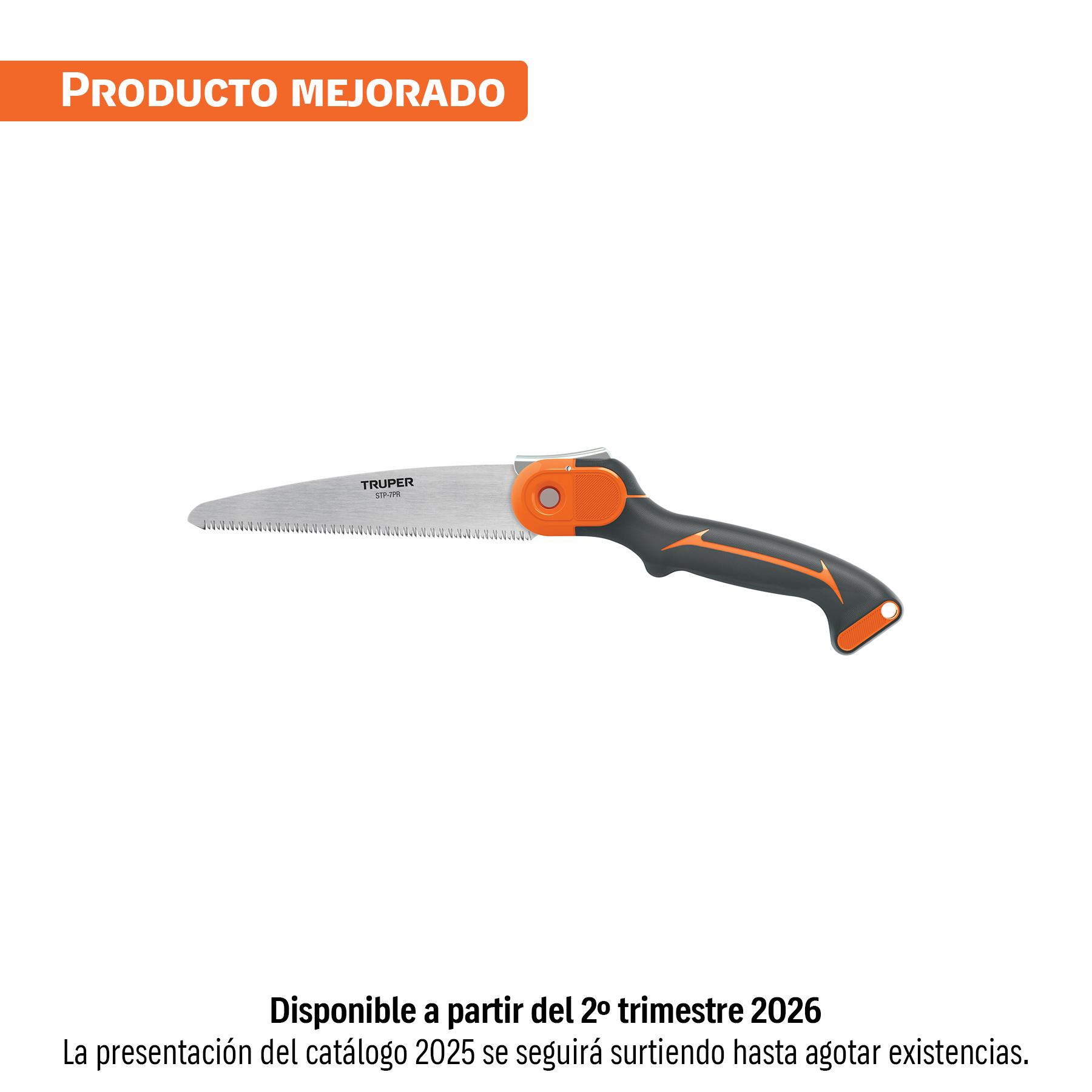 "SERRUCHO PLEGABLE 7"" HOJA RECTA 11 DPP MANGO PLÁSTICO,TRUPER"