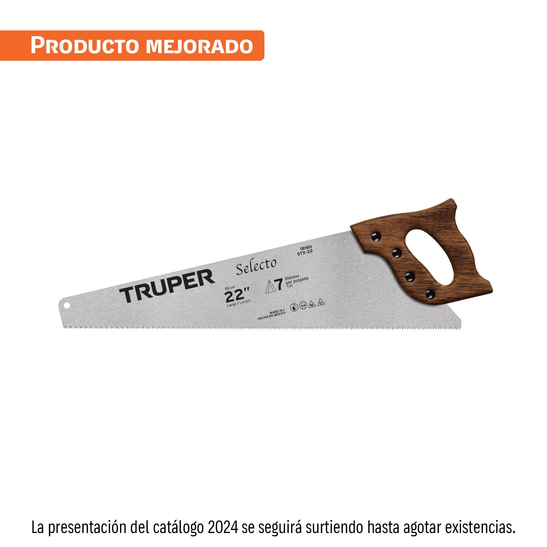 "SERRUCHO 22"" SELECTO, 7 DPP, TRUPER"