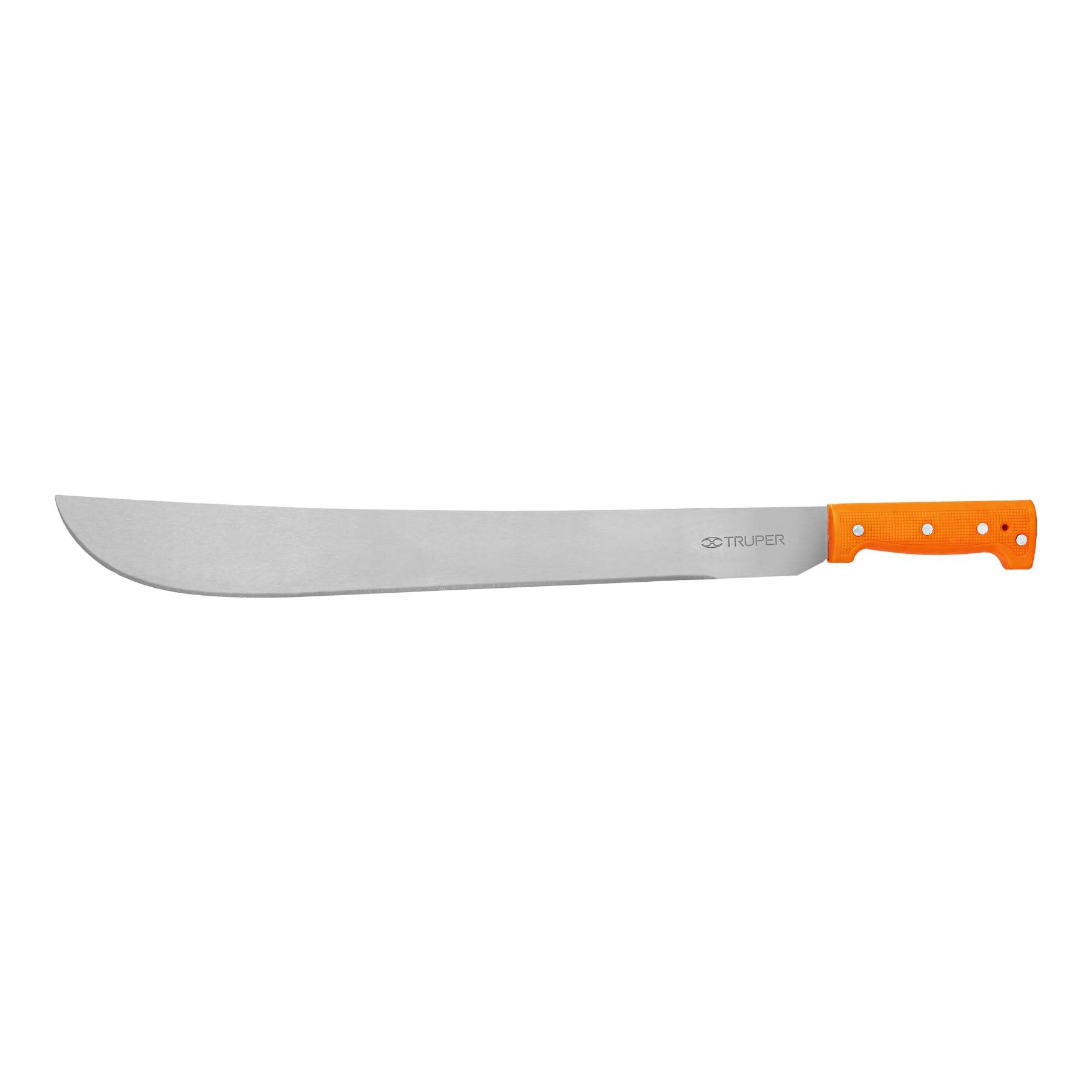 "MACHETE ESTÁNDAR 20"" CACHA NARANJA REMACHADA, TRUPER"