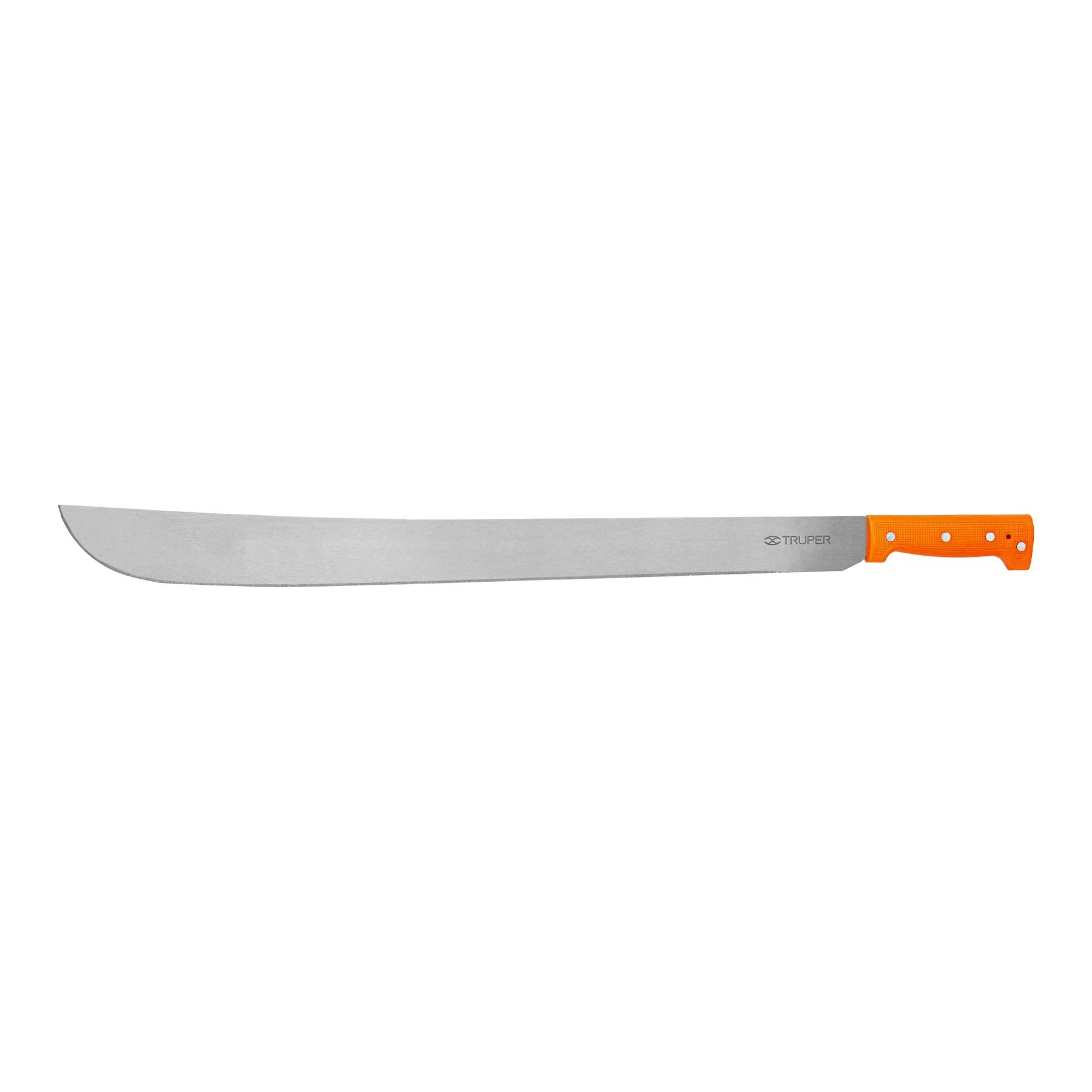 "MACHETE ESTÁNDAR 26"" CACHA NARANJA REMACHADA, TRUPER"