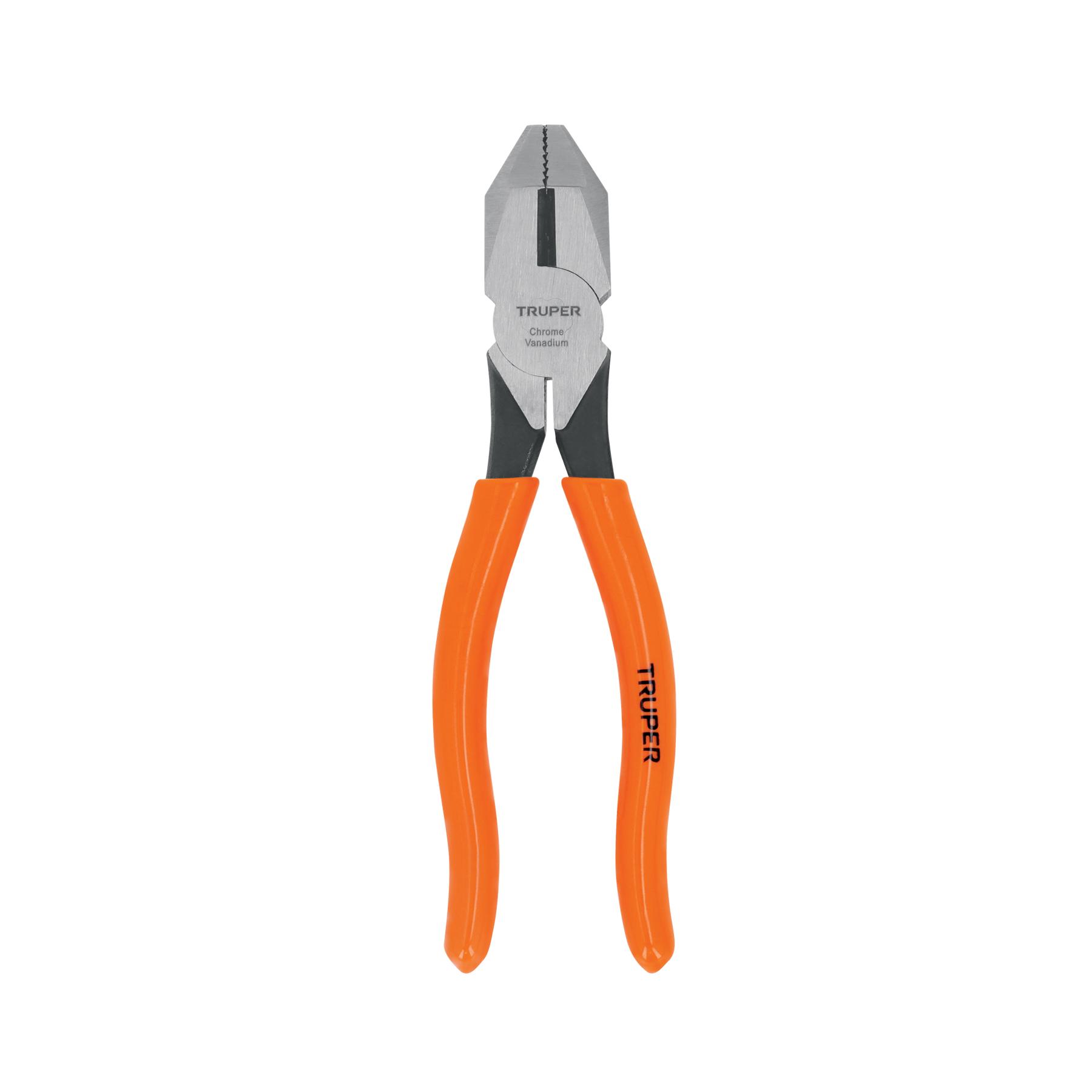 "PINZA PARA ELECTRICISTA 7"" USO RUDO, MANGO PVC, TRUPER"