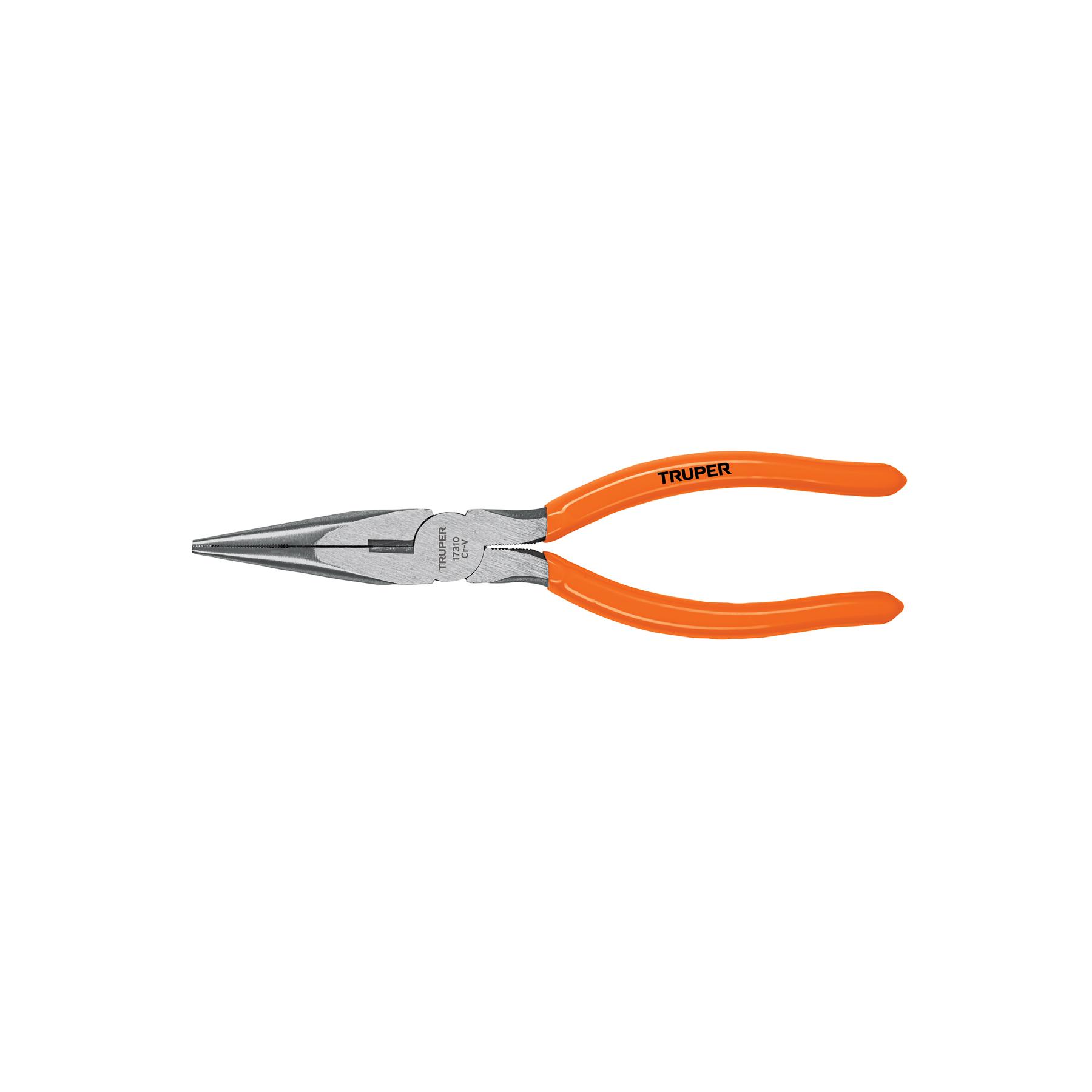"PINZA DE PUNTA Y CORTE 8"" MANGO DE PVC, TRUPER"