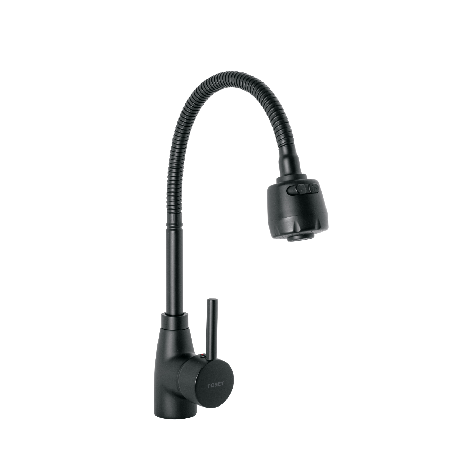 MONOMANDO PARA FREGADERO CON CUELLO FLEXIBLE, NEGRO, TUBIG